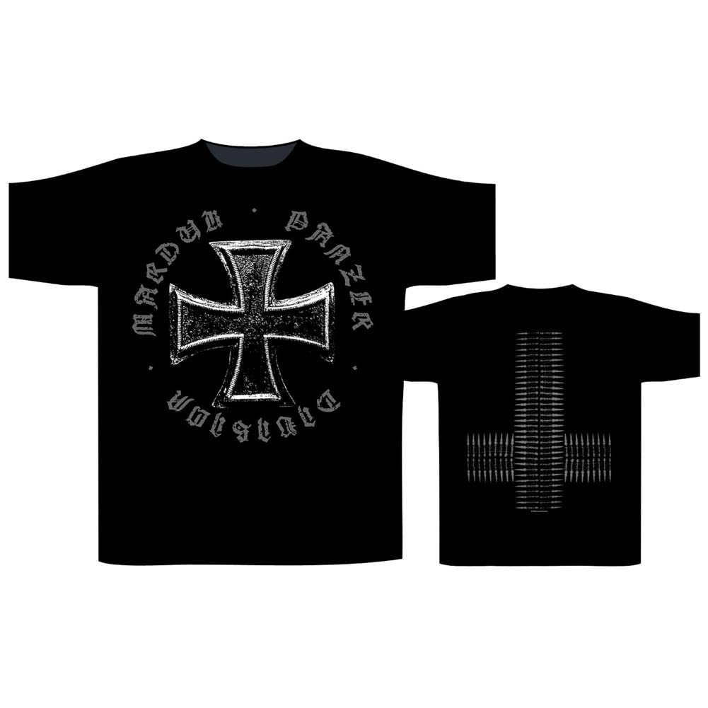 Mardok Men's Iron Cross Graphic T-Shirt - Black Cotton Tee for Casual Wear & Street Style Outfits