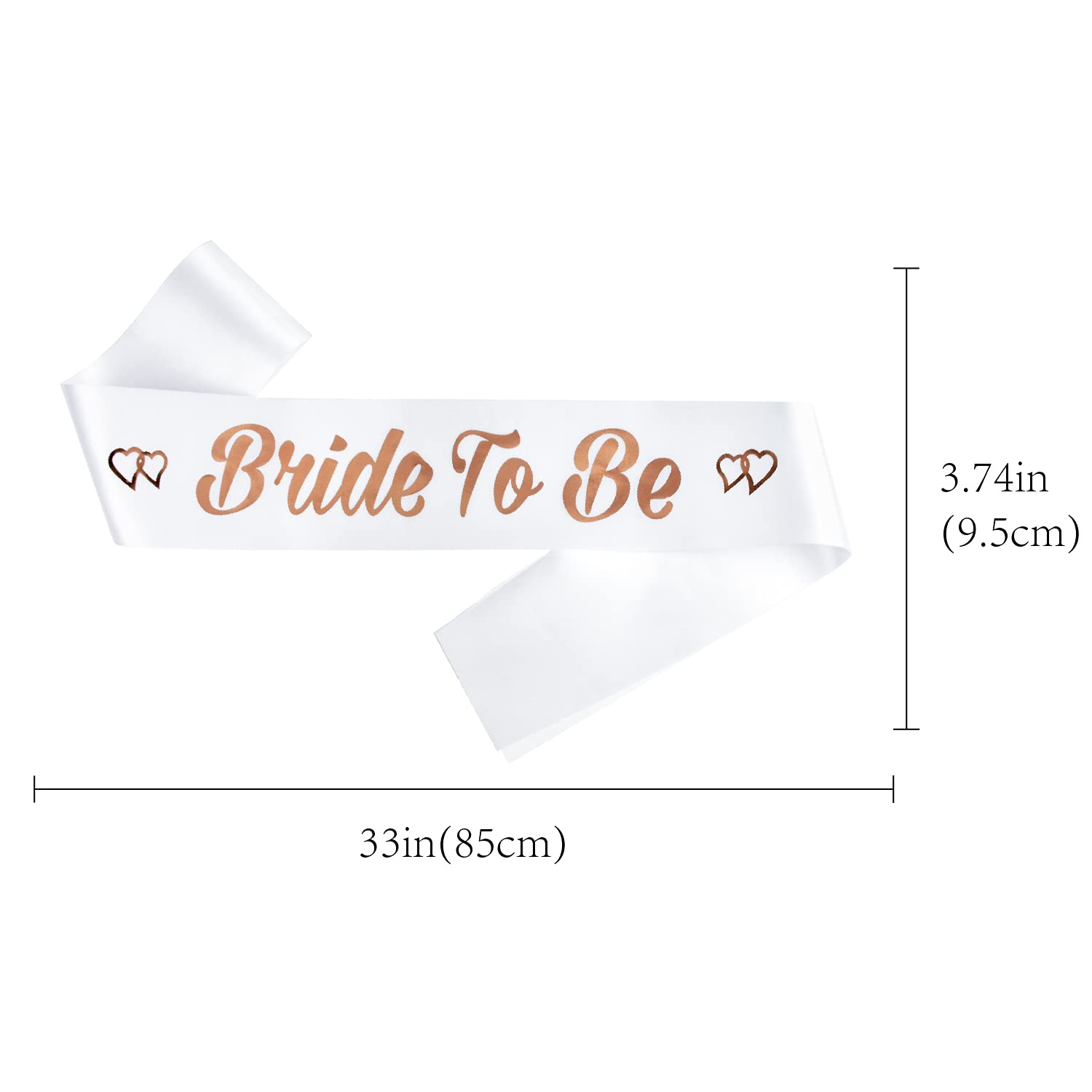 Rose Gold Bachelorette Party Sash - Bride to Be Decorations, Bridal Shower Favors, Hen Night Gifts, Engagement Party Satin Favors, Wedding Party Accessories - Perfect for Bachelorette Parties, Bridal Showers & Wedding Celebrations
