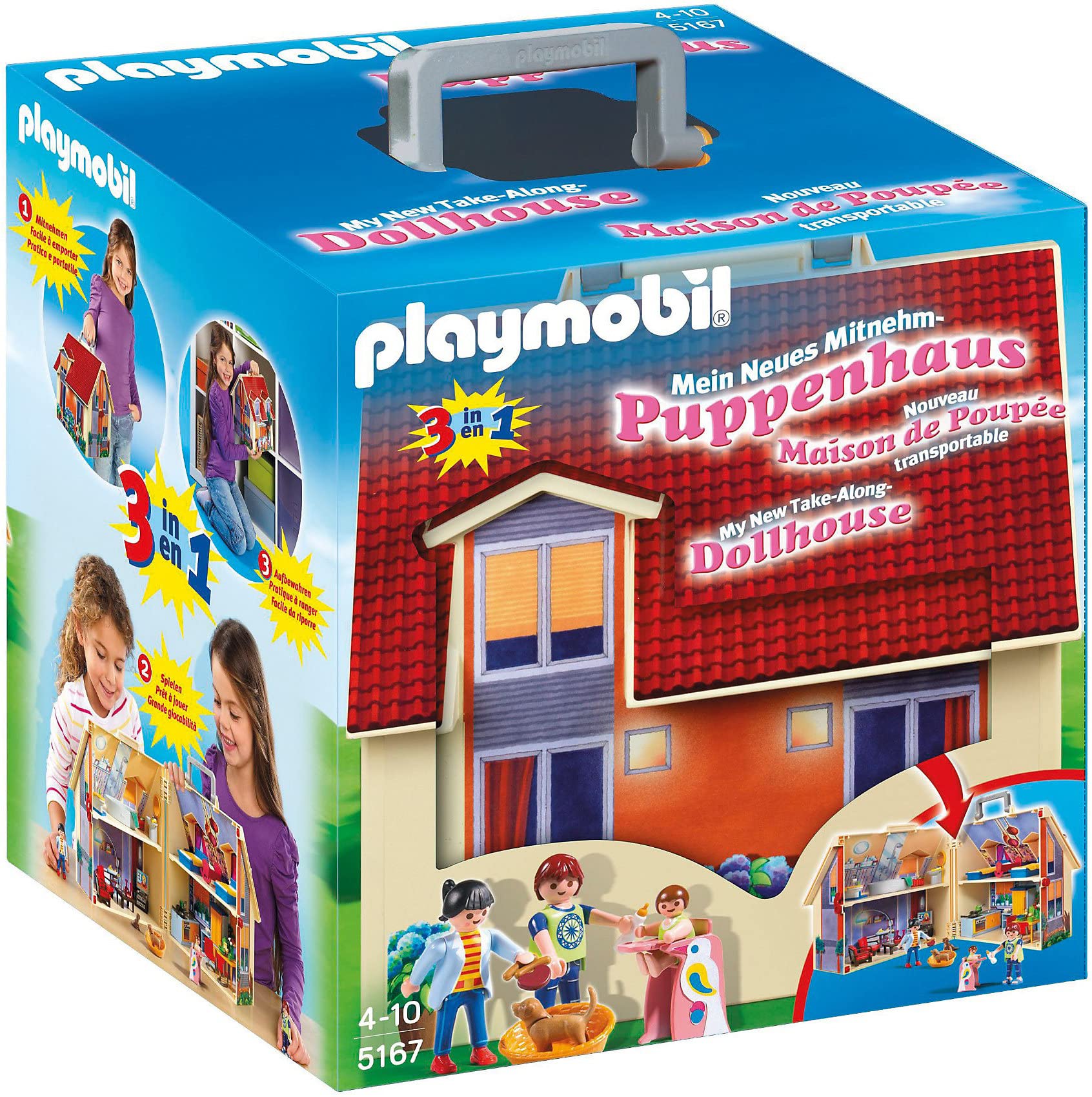 PLAYMOBIL Modern Doll House - Portable Playset for Kids Travel