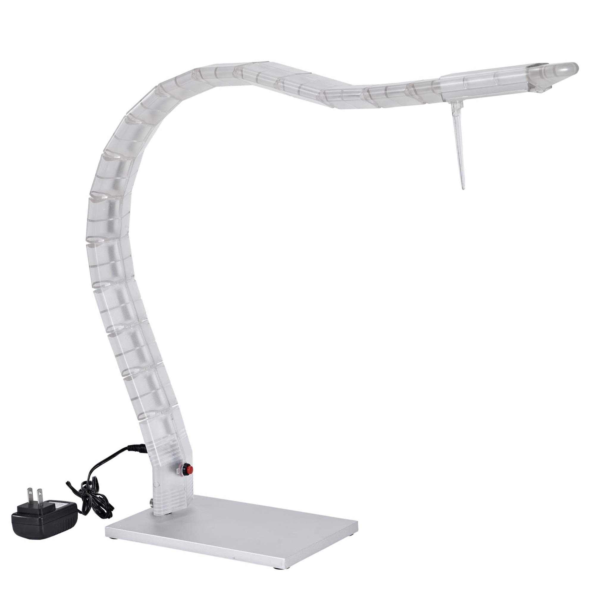 Ergode Adjustable Desk Lamp with Crystal-Clear LED Light - Dimmable Metal Arm Task Light for Office, Study, Reading & Nightstand (White)