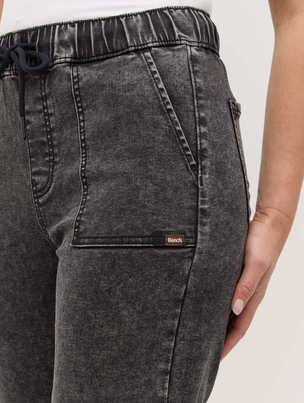 Eco-Friendly Denim Joggers for Women - Sustainable Stretch Comfort Pants - Perfect for Casual Wear, Yoga & Lounge