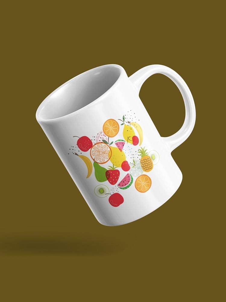 Smartprints Cute Fruit Design Coffee Mug - Ceramic Tea Cup with Colorful Fruit Patterns - Perfect for Home, Office & Gift Giving