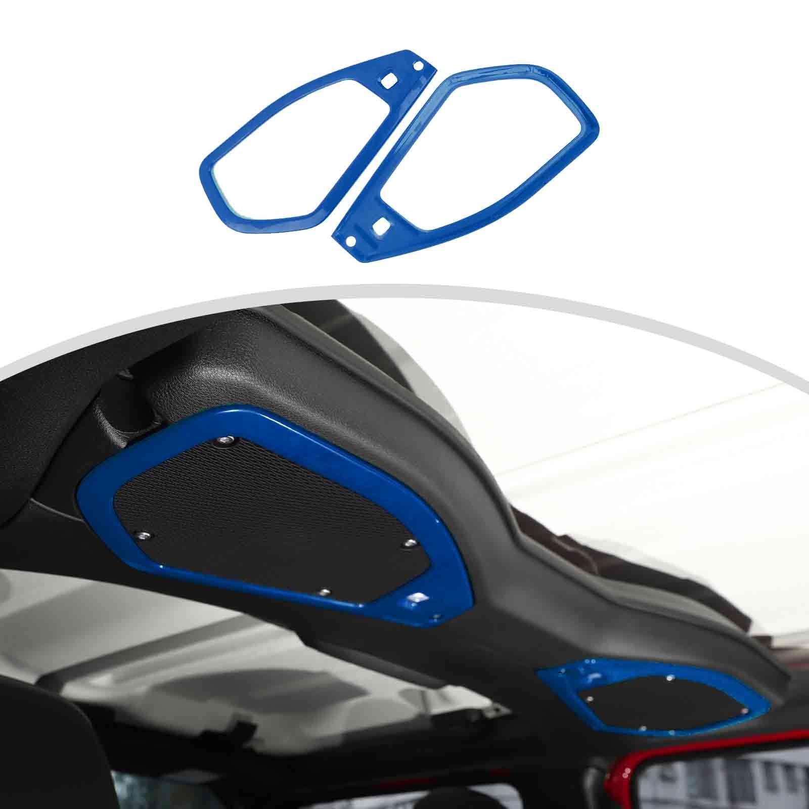 CheroCar Jeep Wrangler JL JLU & Gladiator JT Roof Speaker Cover Trim (2024+ Models) - Premium Blue Interior Accessories for Enhanced Sound & Style - Perfect for Off-Road Adventures & Car Audio Upgrades