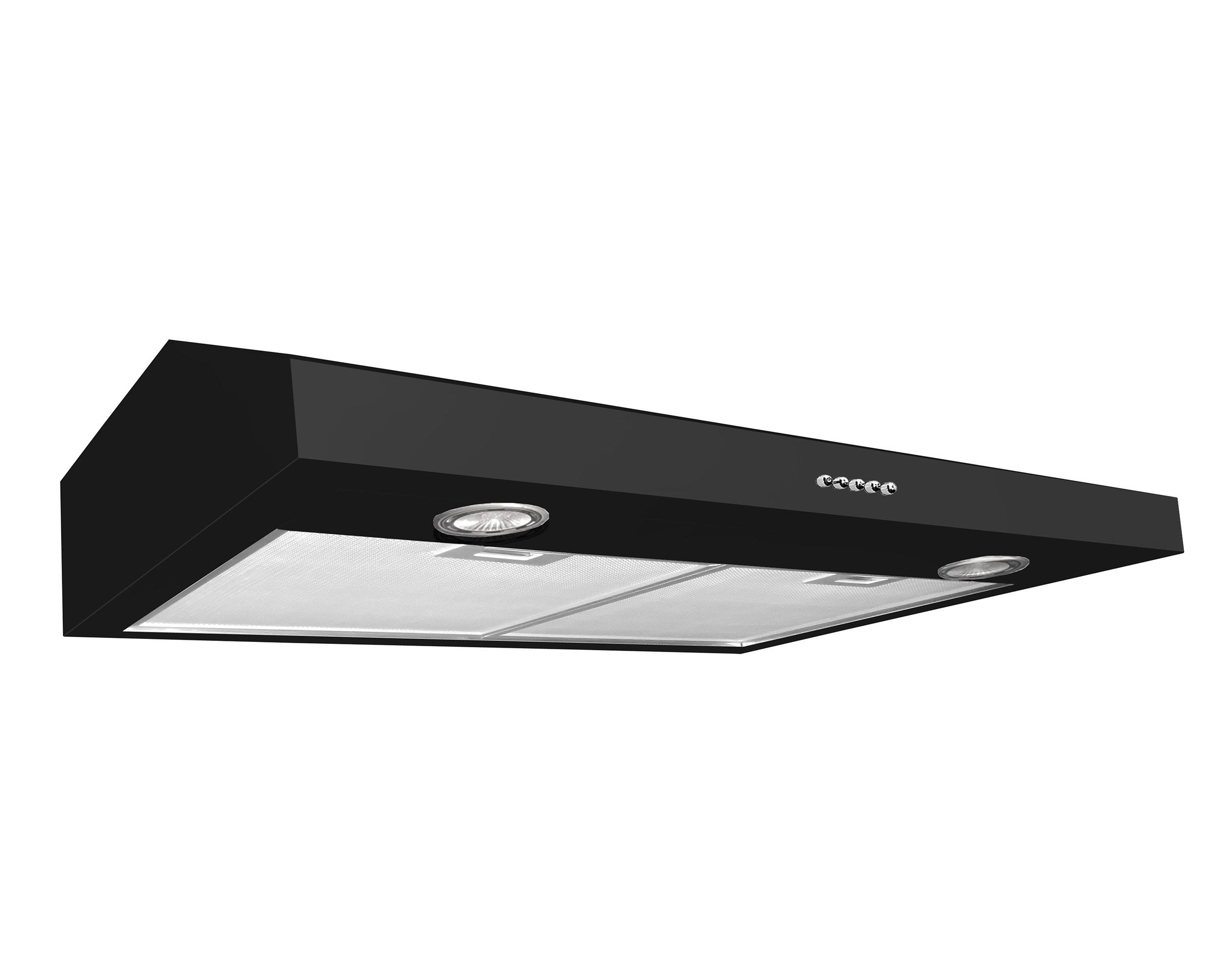 Slim Plus 30 Inch Black Under Cabinet Range Hood - Powerful Kitchen Ventilation for Smoke & Odor Removal - Perfect for Small Kitchens & Apartments