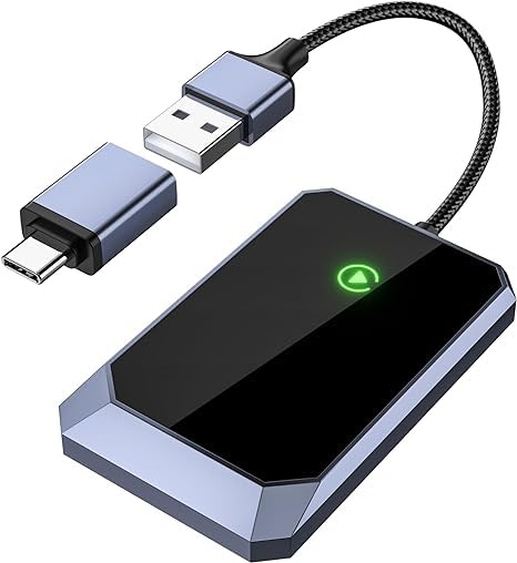 Wireless CarPlay Adapter for iPhone - Convert Wired to Wireless CarPlay, Plug & Play for Cars 2017+ & iOS 10+ | Seamless Music, Maps & Calls While Driving