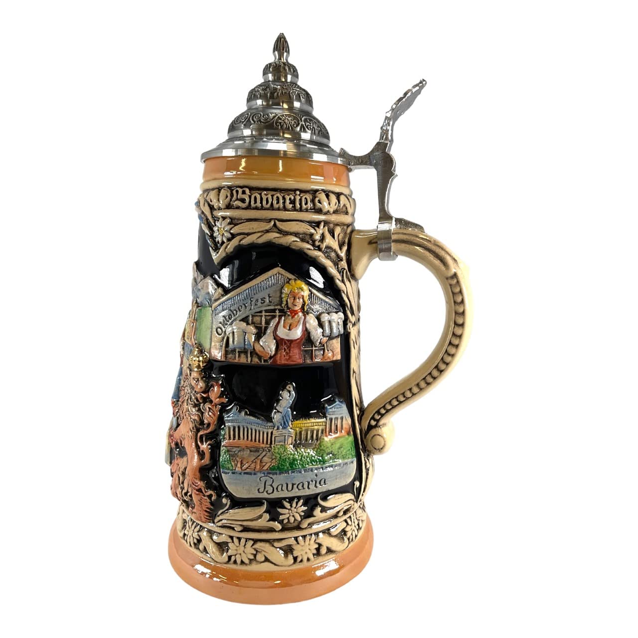 Authentic Munich Landmarks German Beer Stein .5L - Oktoberfest Bavaria Collectible Mug - Perfect for Beer Lovers, Home Bar Decor & German Culture Enthusiasts