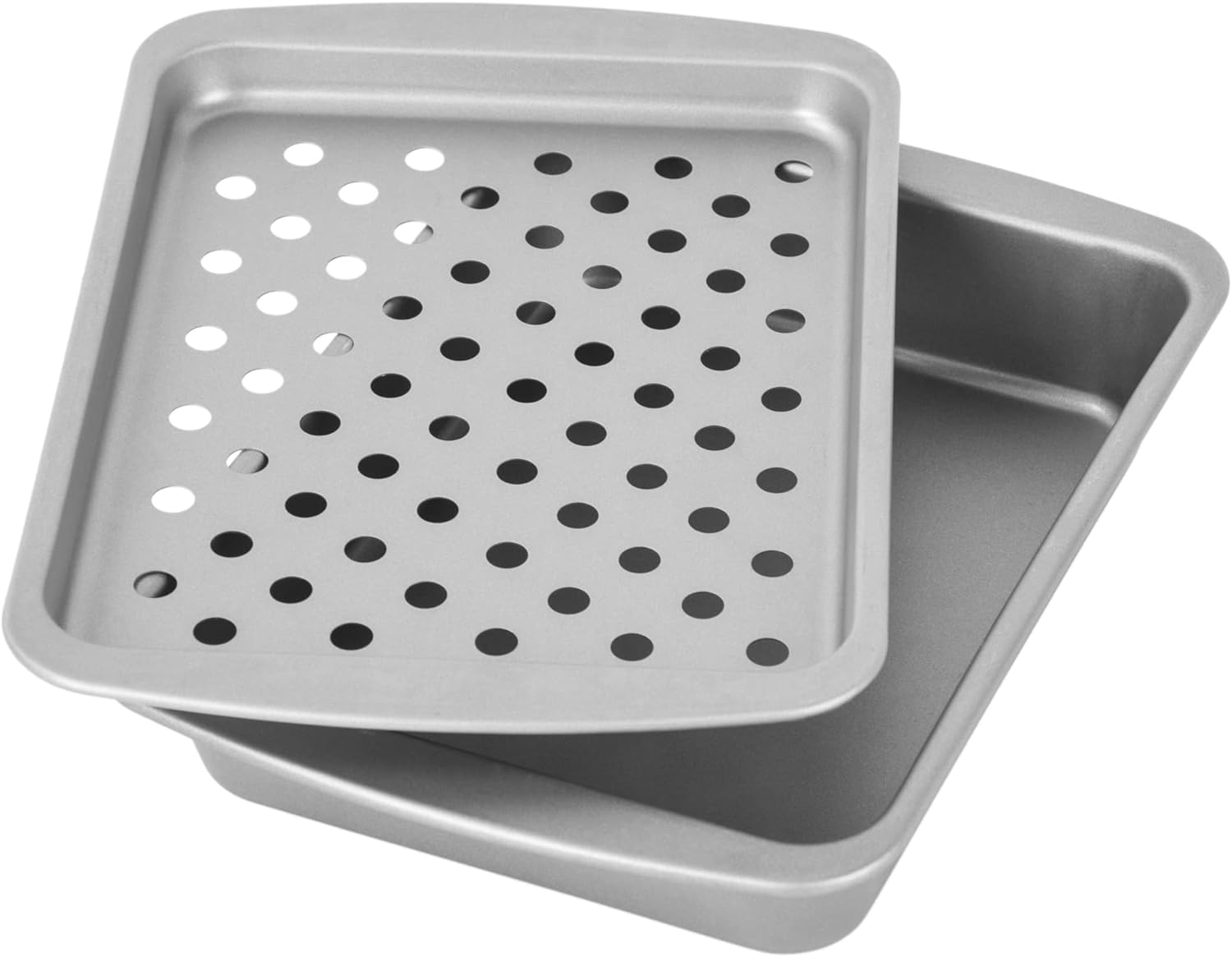 Nonstick Toaster Oven Bakeware Set - 2-Piece Broil & Roast Pan Kit (6.5