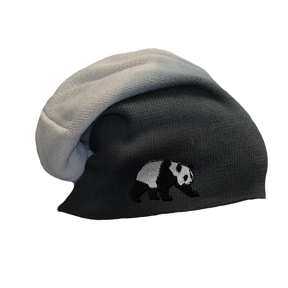 Speedy Pros Slouchy Beanie for Men & Women - Panda Bear Embroidery Winter Hat - Soft Cotton Skull Cap - Cozy Cold Weather Accessory for Outdoor Activities, Skiing, and Casual Wear