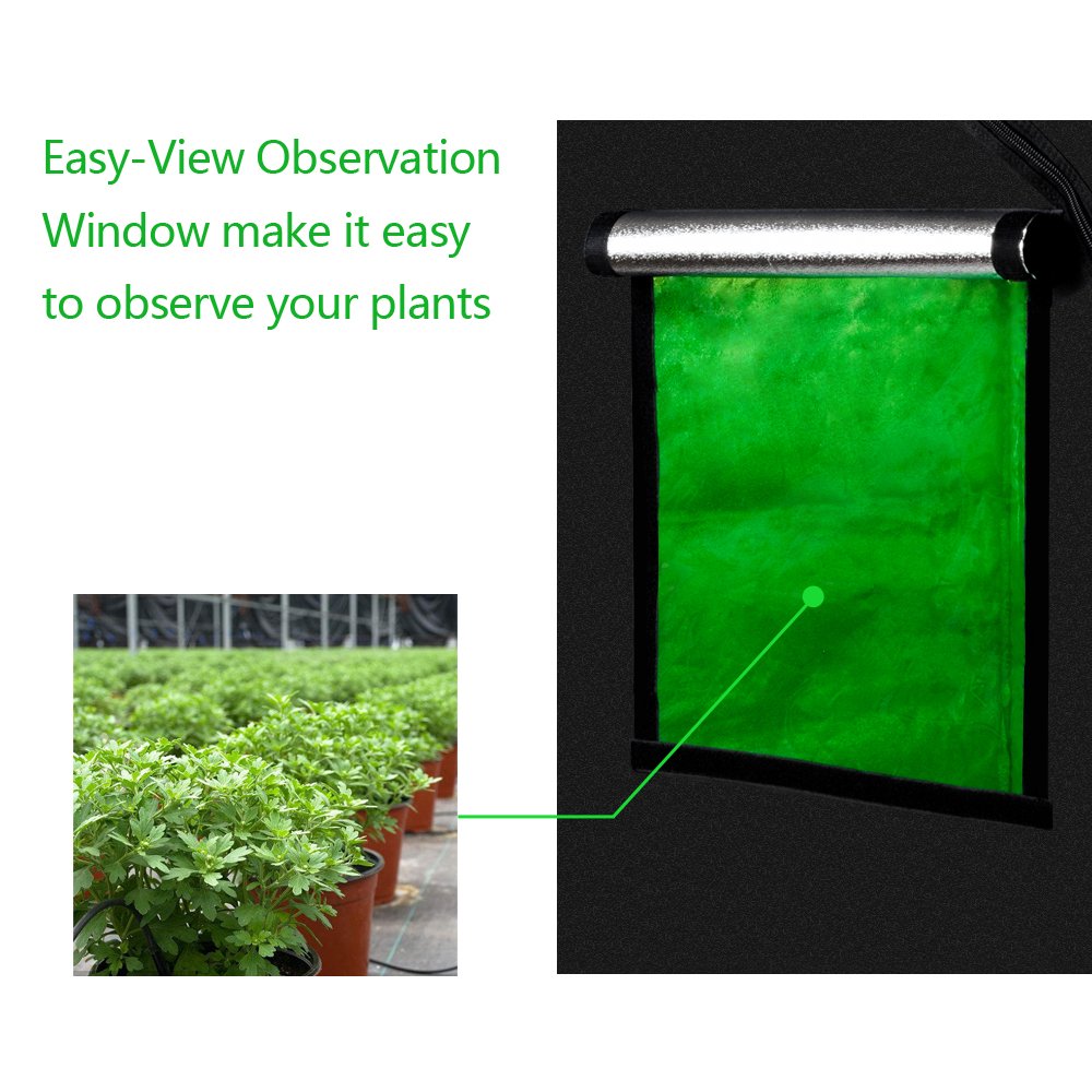 Premium Hydroponic Grow Tent Kit with Observation Window - 48