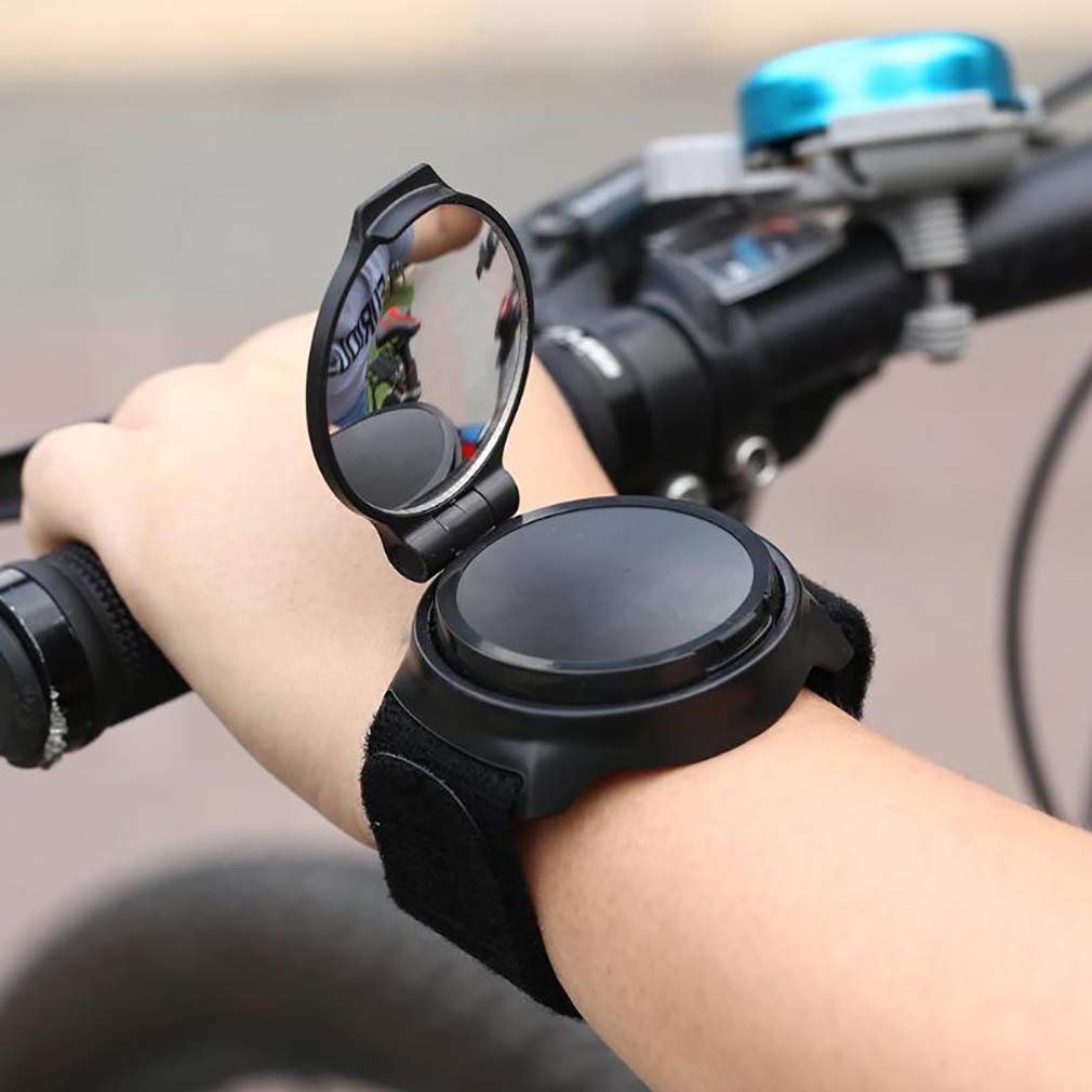 Lehao Adjustable Rear View Wrist Mirror for Biking & Cycling - Perfect for Safe Riding, Jogging, and Outdoor Sports