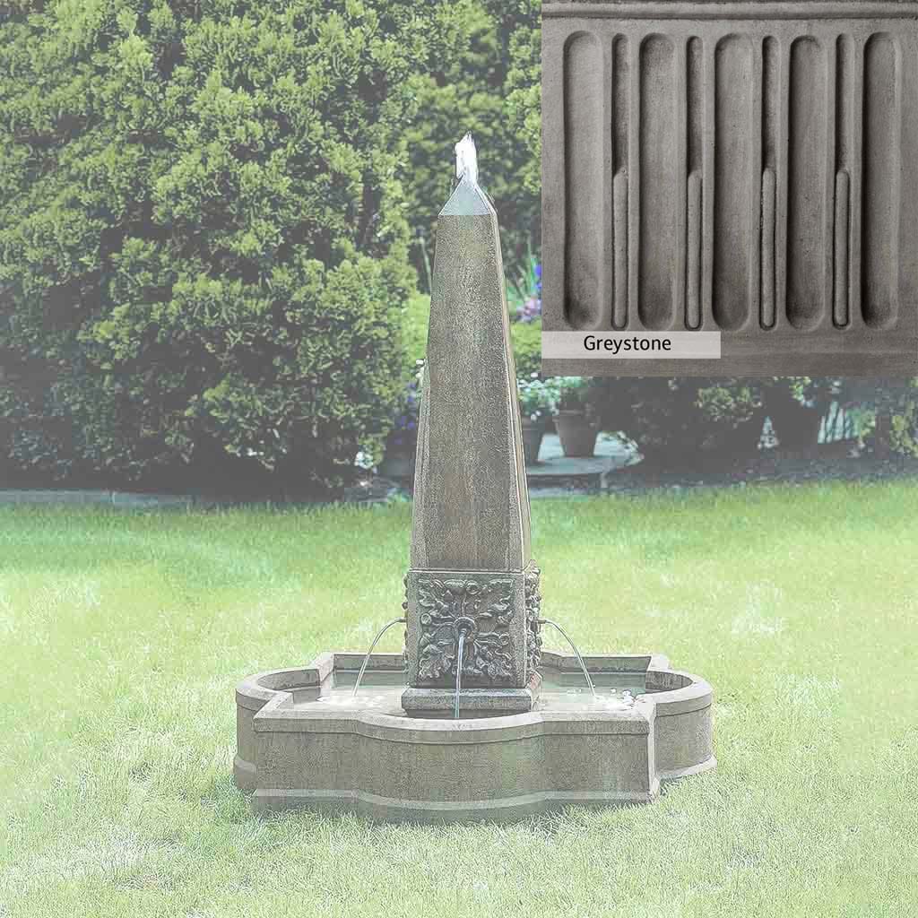 Campania International Palazzo Obelisk Fountain - Outdoor Garden Water Fountain for Patio, Yard, and Landscape Decor - Classic Italian Design with LED Lights