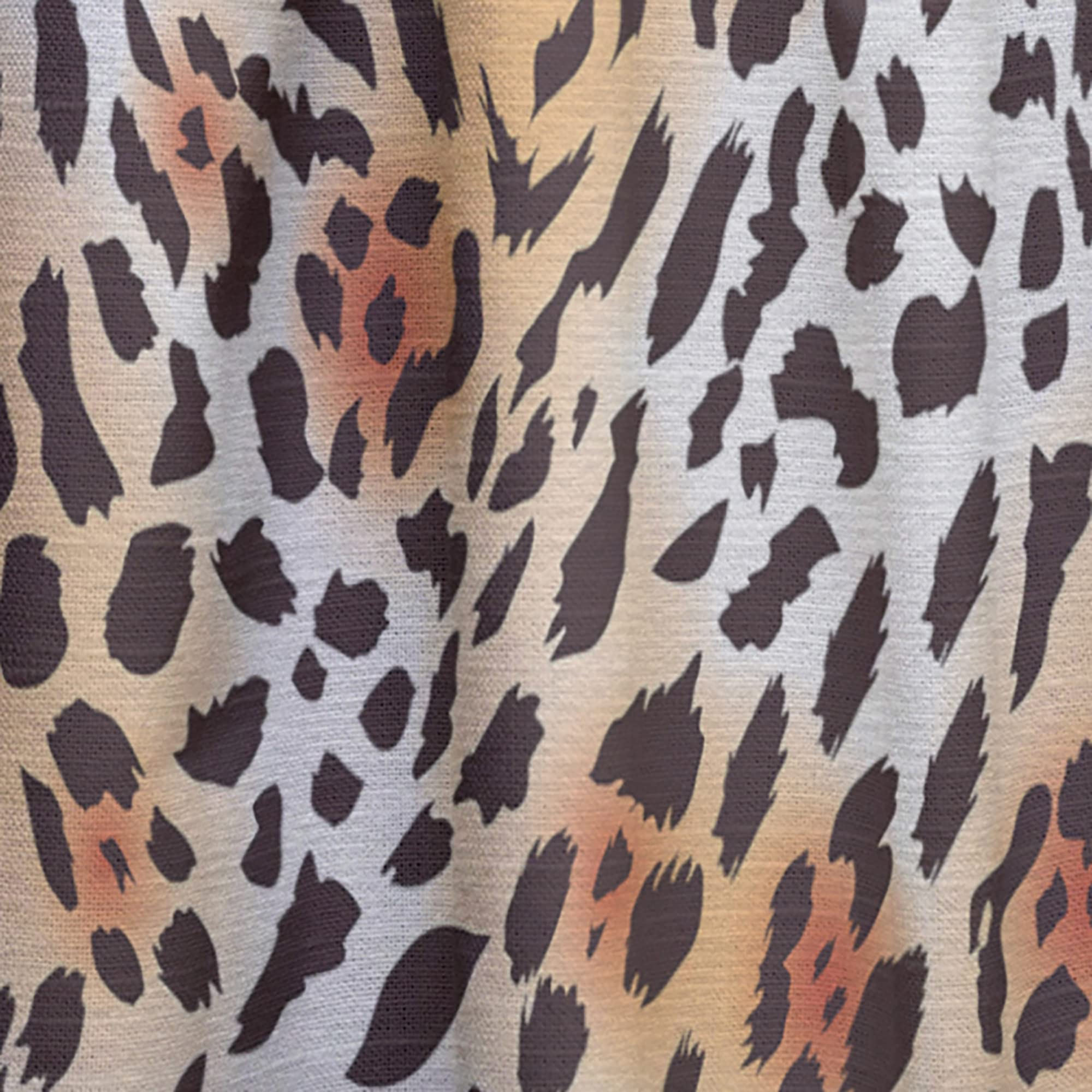 DesignQ Leopard Print Safari Thermal Insulated Curtains - 52x90 Inch Single Panel for Bedroom & Living Room - Perfect for Jungle Theme Decor & Energy Efficiency