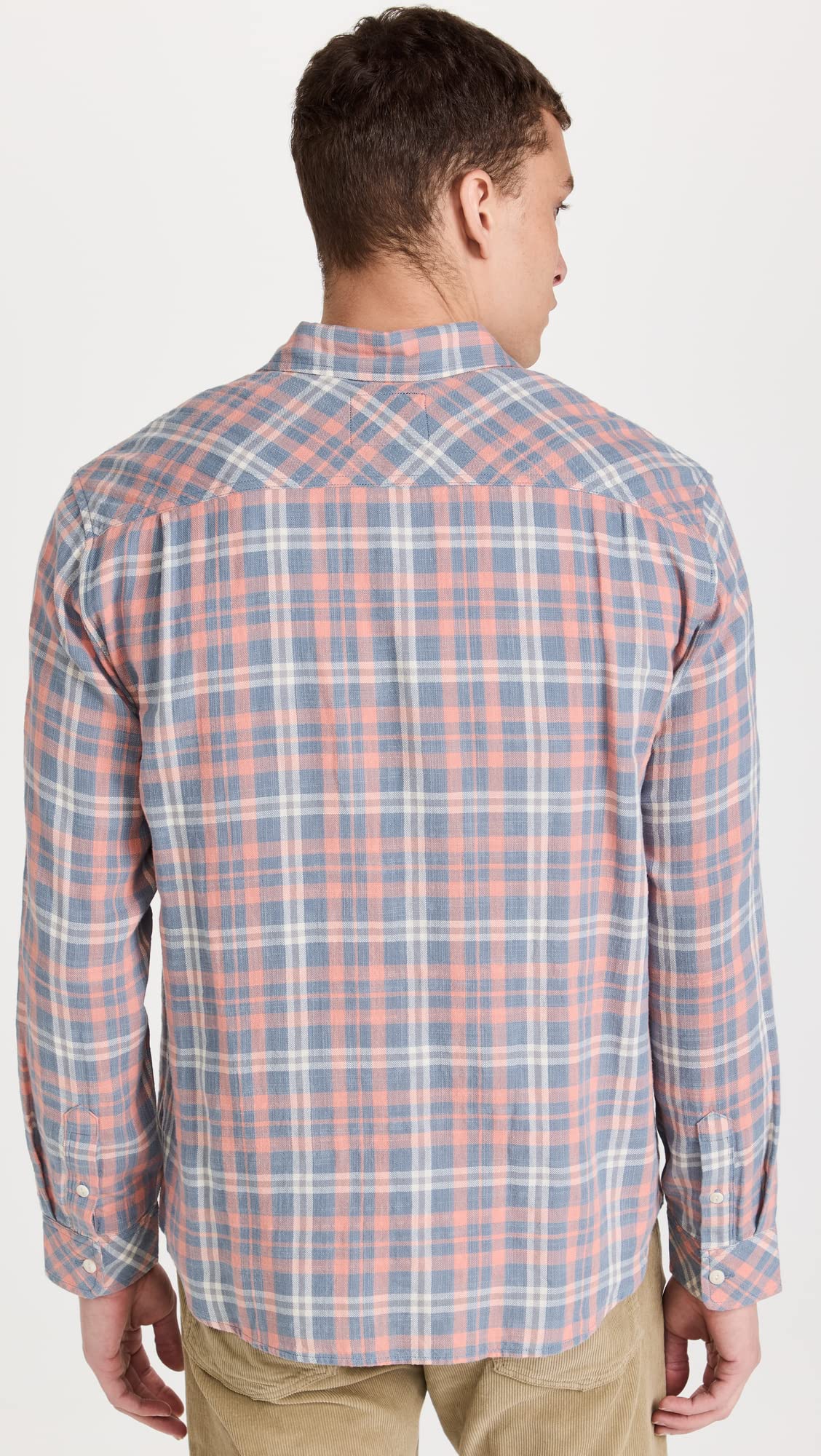 Rails Men's Wyatt Long Sleeve Plaid Shirt - Valencia Sun Color, XXL Size - Perfect for Casual Wear, Office & Outdoor Activities