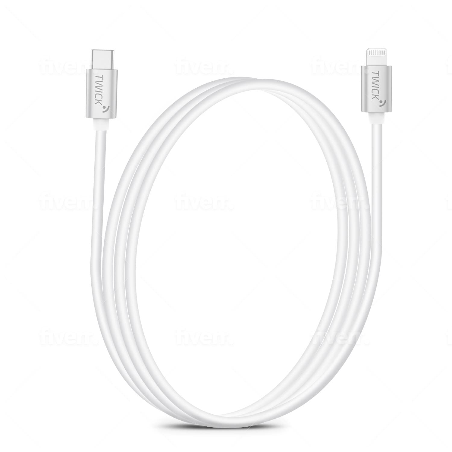 TWICK 20W USB C to Lightning Cable 1M/2M - Fast Charging & Data Sync for iPhone 14/13/12/11 Pro Max/Mini/XR/SE, iPad & MacBook - PD 3.0 Certified (1 Pack) | Perfect for Home, Office & Travel Charging