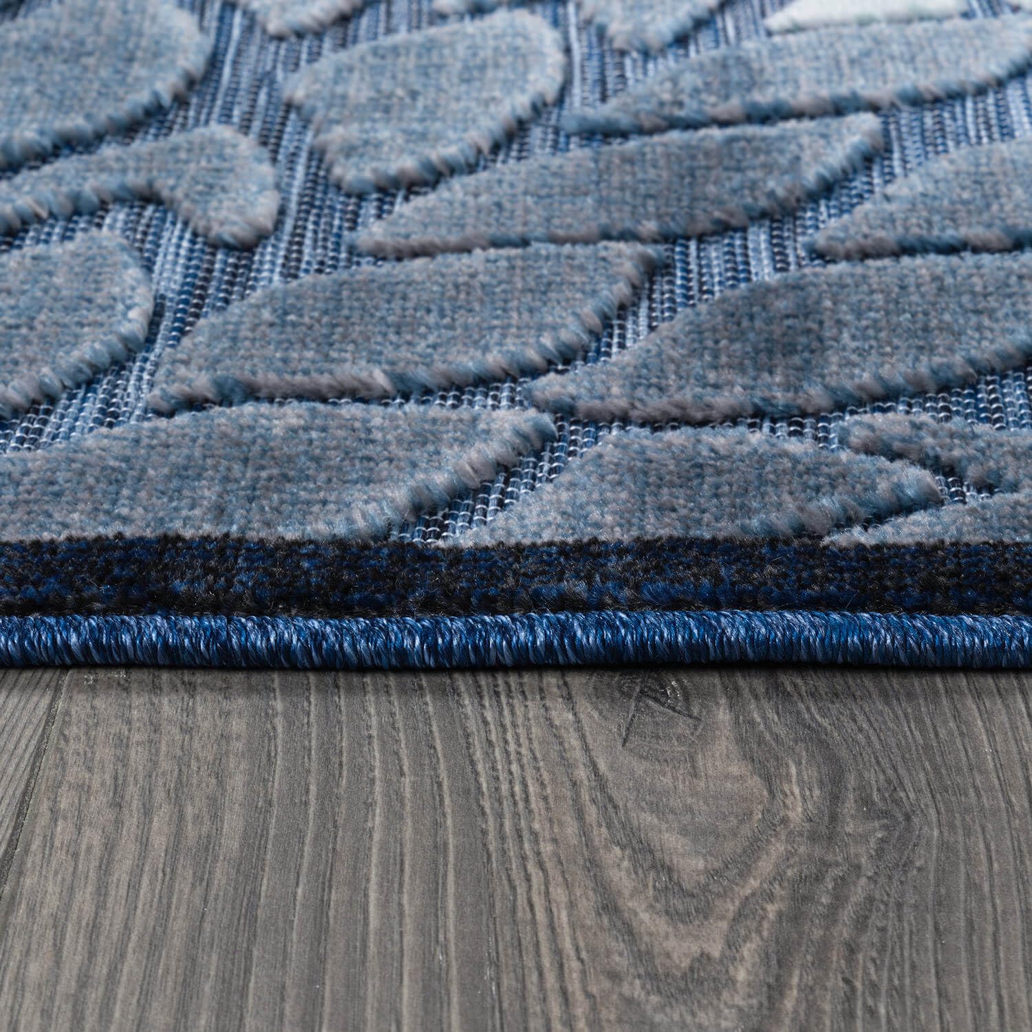 Beverly Rug 8x10 Modern Floral Tropical Indoor Outdoor Area Rug - Non-Shedding, Washable, Easy Clean - Navy Blue - Perfect for Patio, Living Room, Porch & Garden Decor