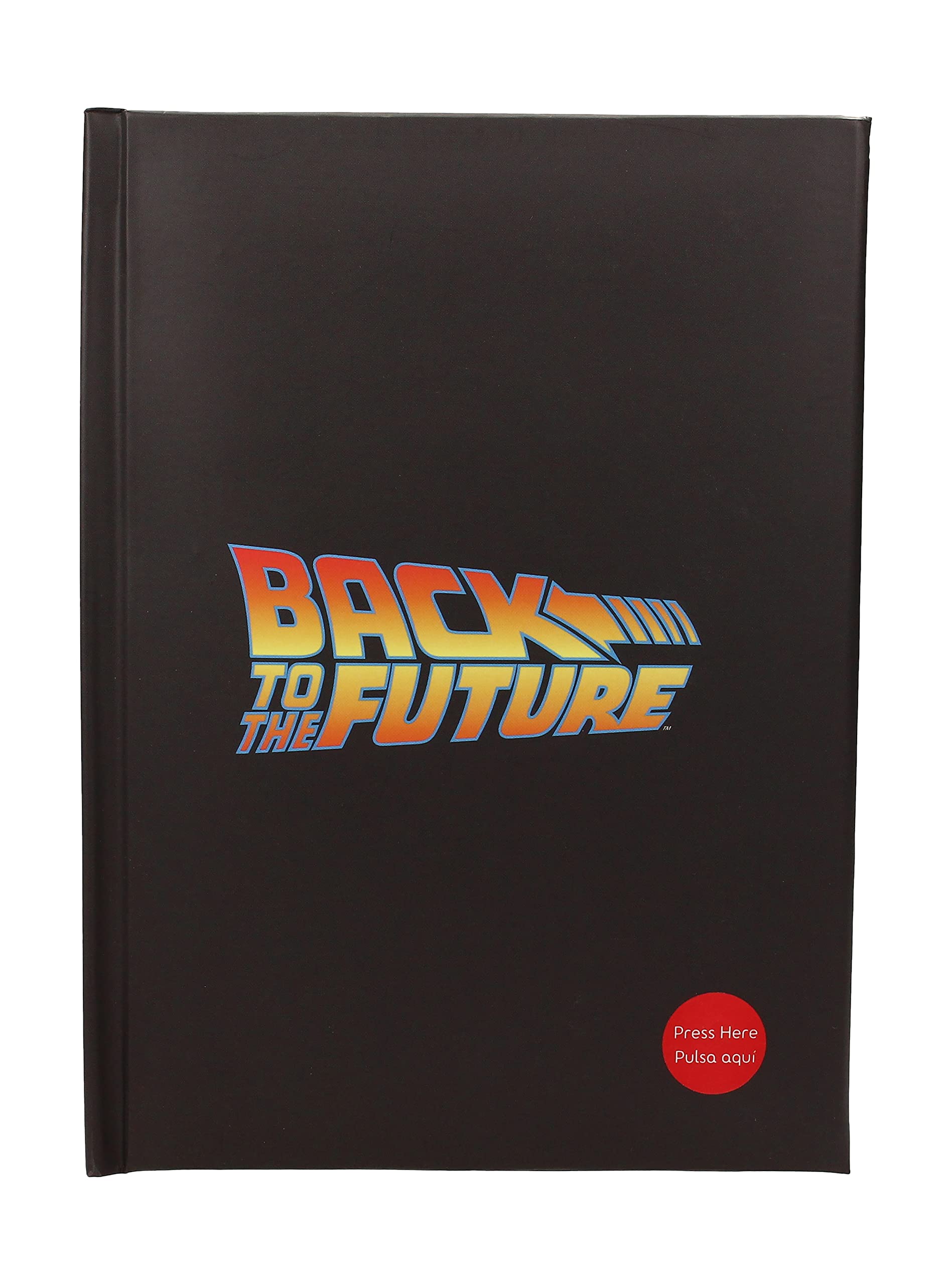 SD Toys A5 Logo Light Notebook - Back to the Future Inspired LED Writing Pad | Retro Sci-Fi Design for Journaling, Note Taking & Collectibles | Perfect Gift for Movie Fans & Stationery Lovers