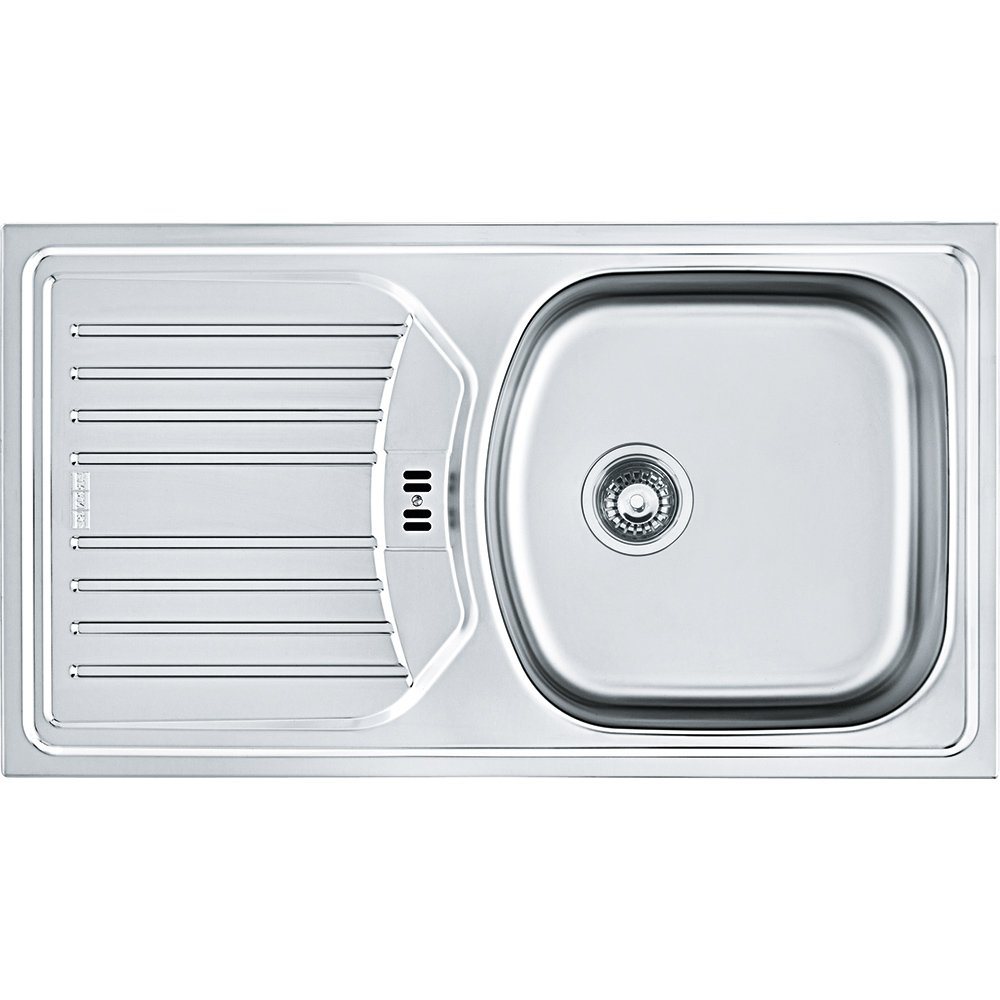 FRANKE 101.0368.951 Stainless Steel Single Bowl Kitchen Sink - Eurostar ETL 614-78 I Nova-Linen in Grey | Durable & Stylish for Modern Kitchens