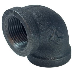 1/2 Inch 90 Degree Black Iron Elbow Fitting - Heavy Duty Pipe Connector for Plumbing, HVAC, and Industrial Applications