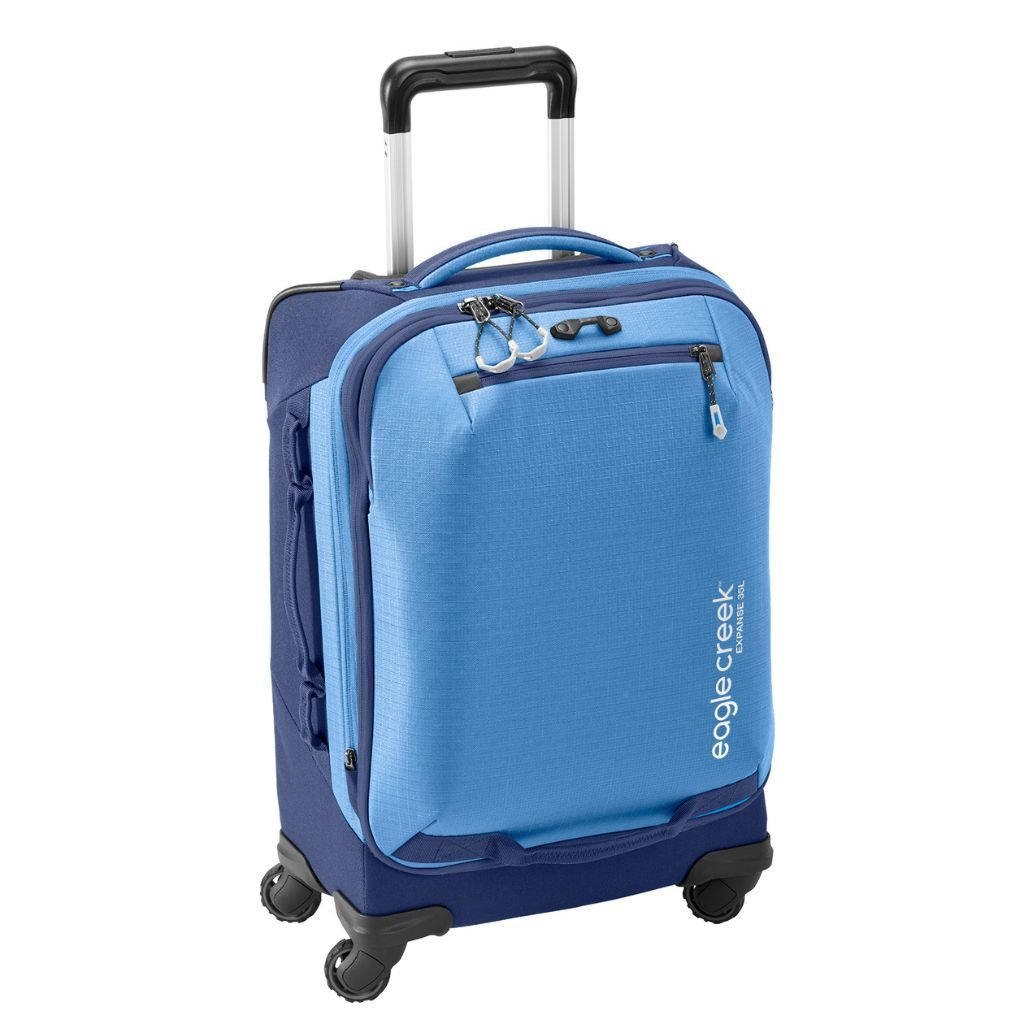 Eagle Creek Expanse 4 Wheel 55cm International Carry On Spinner Luggage - Pilot Blue | Lightweight Durable Suitcase for Business Travel & Weekend Getaways