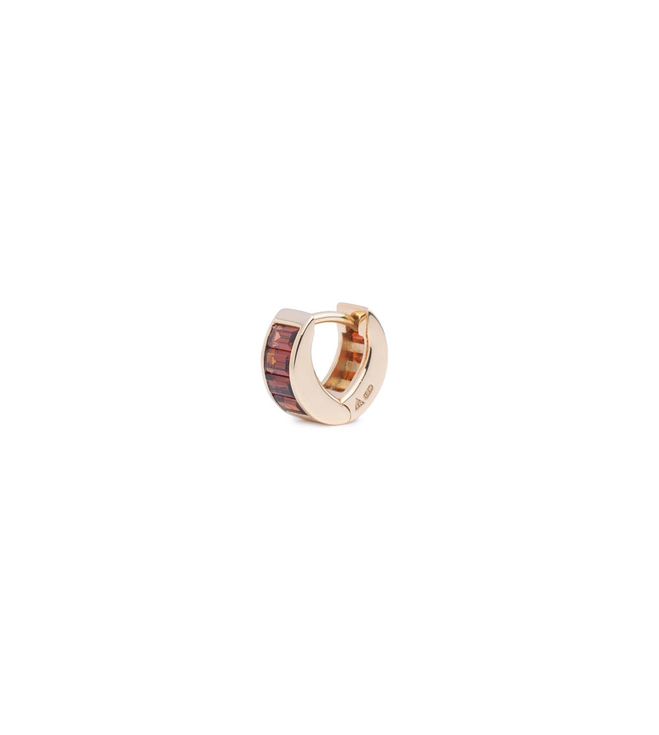 Baguette Garnet Huggie Earrings - True Love Collection | Elegant & Romantic Jewelry for Date Nights, Weddings & Special Occasions