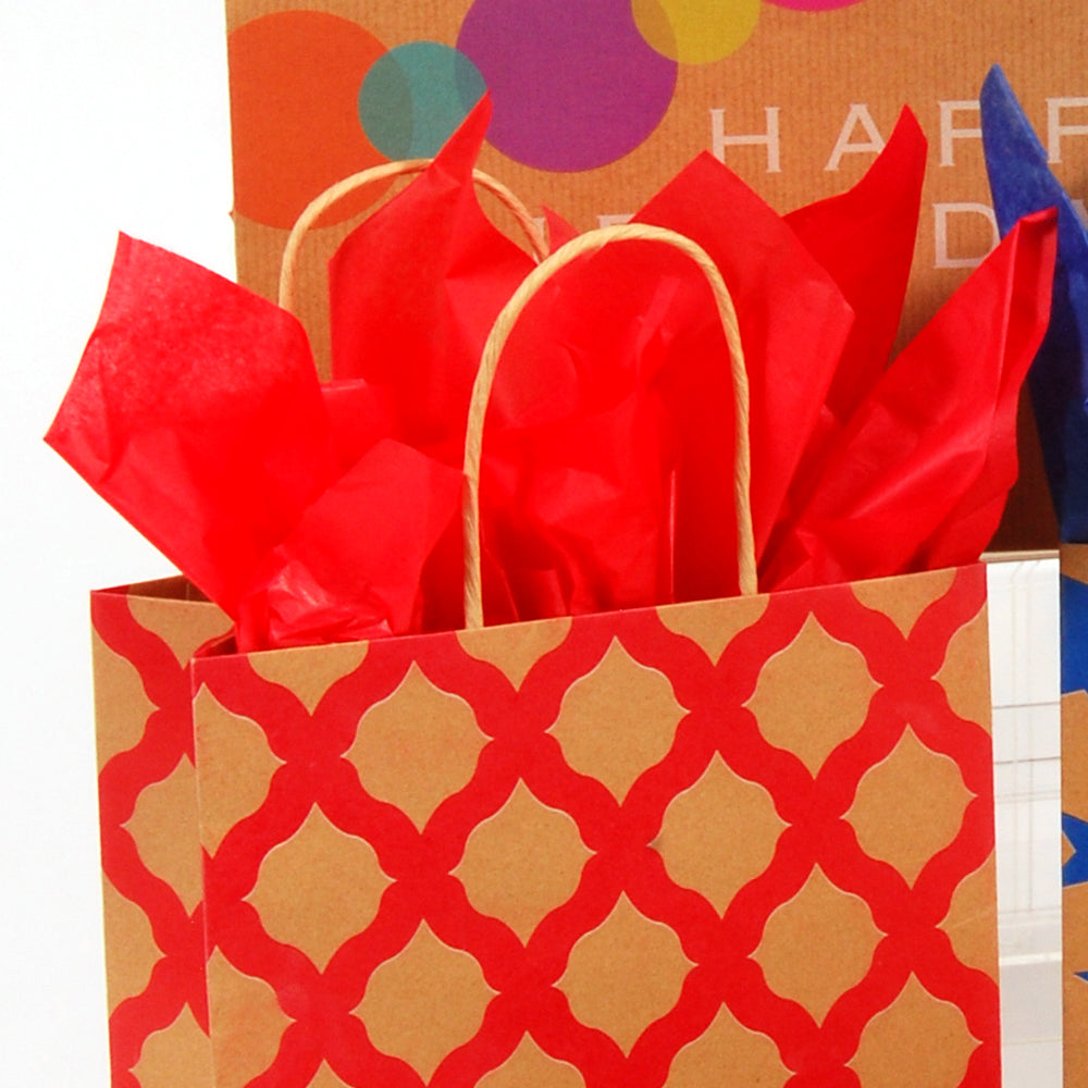 Premium Red Gift Wrapping Tissue Paper - 10 Sheets for Birthday, Christmas & Party Presents - Perfect for DIY Crafts, Gift Bags & Decoration