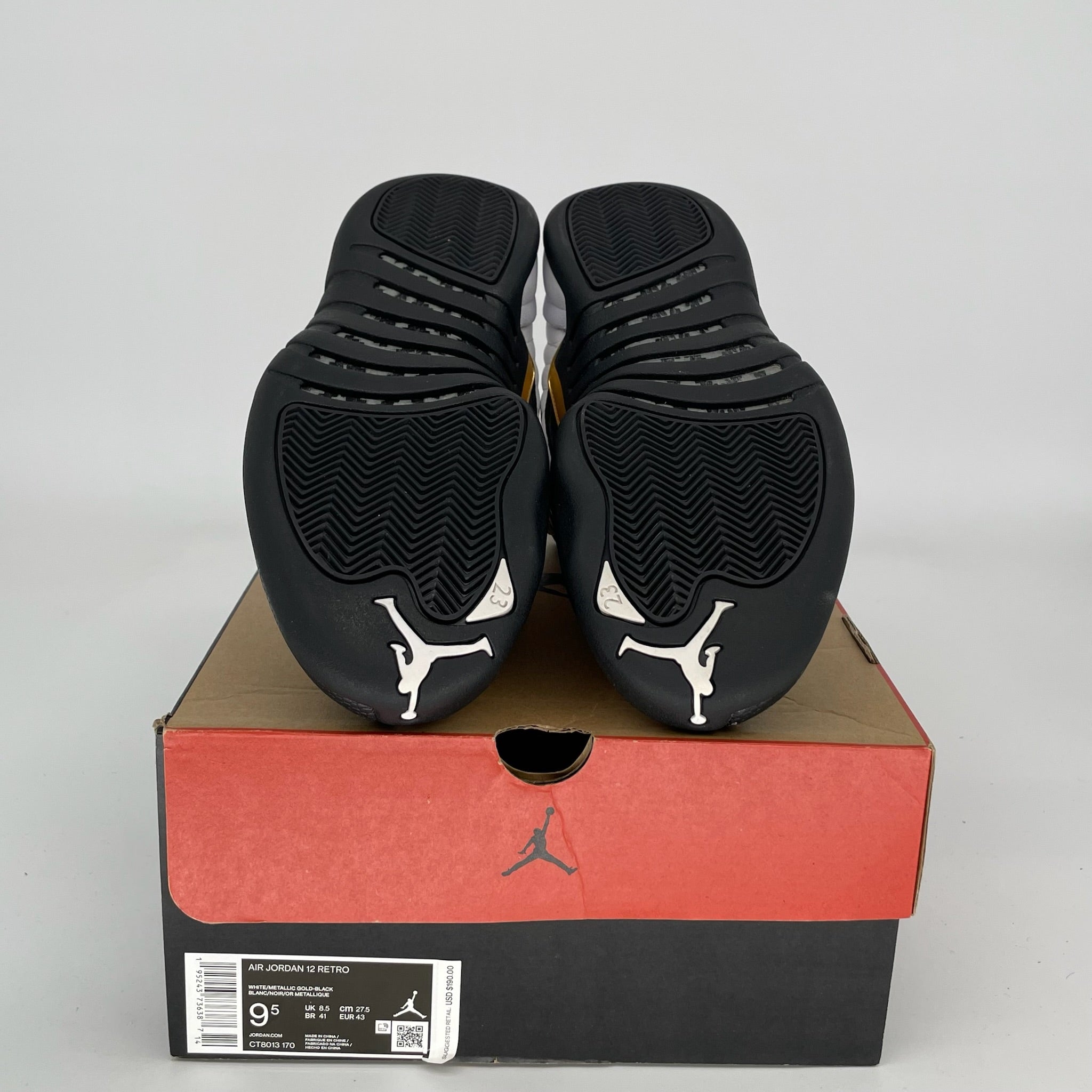 AIR JORDAN 12 ROYALTY TAXI Basketball Shoes Men's Size 9.5 - Style CT8013-170 | Retro Sneakers for Streetwear & Basketball Games