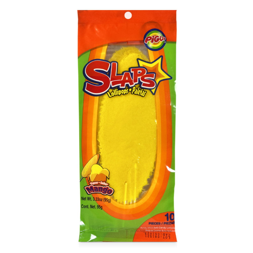 Dulces Pigui Cachetada Mango Candy | 10 Count Bag | Sweet Mexican Treat for Parties & Snacking