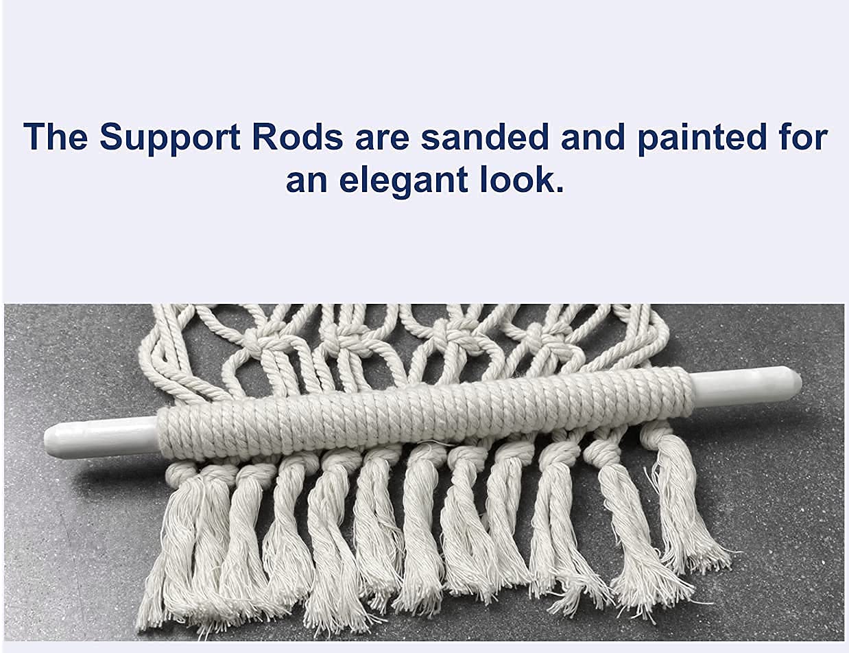 Eco-Friendly White Cotton Under Cabinet Macrame Fruit & Vegetable Hammock - Handmade Boho Design with Fringe - Deep Pocket Hanging Storage Organizer - Perfect for Kitchen, RV, Camper, Boat & Small Space Organization