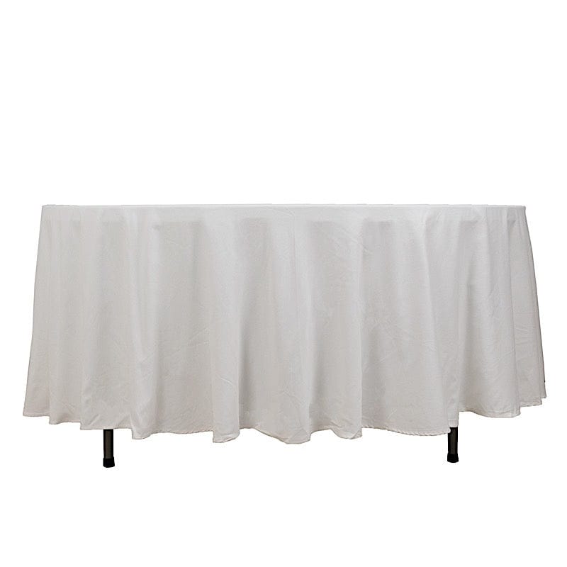 Premium 108-Inch Round Cotton Tablecloth - Soft, Durable & Wrinkle-Resistant for Dining, Parties & Special Events