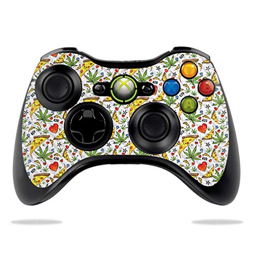 MightySkins Carbon Fiber Skin for Microsoft Xbox 360 Controller - Munchies Design | Protective & Durable Textured Cover | Easy to Apply & Remove | Made in USA | Perfect for Gaming, Collectors & Customization Enthusiasts