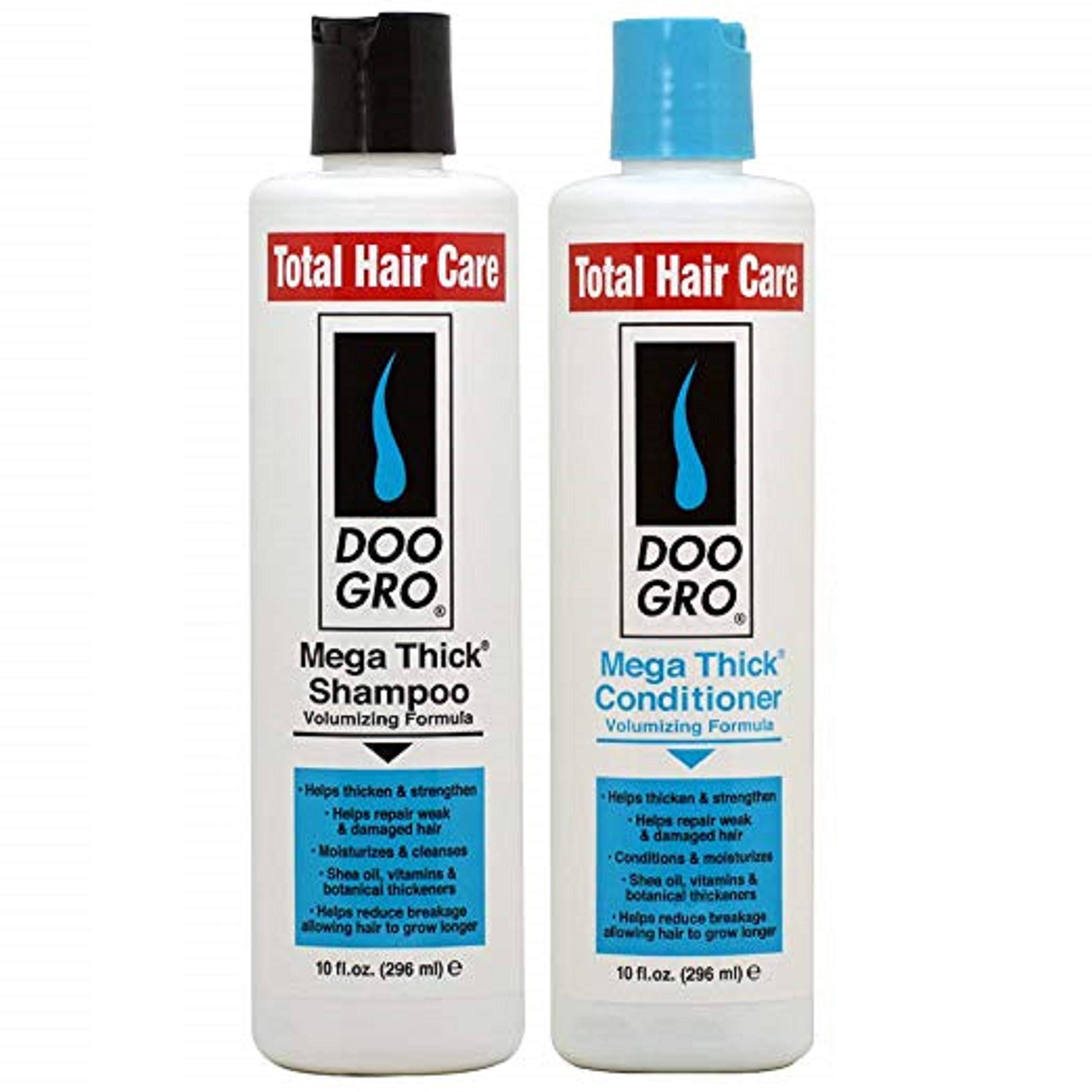Doo Gro Mega Thick Anti-Thinning Shampoo & Conditioner Set with Hair Vitalizer - Volumizing Treatment for Thinning Hair - Promotes Hair Growth & Thickness - Perfect for Daily Hair Care Routine