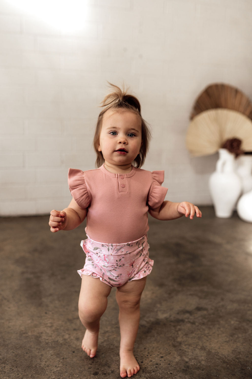Organic Ribbed Short Sleeve Bodysuit for Women - Snuggle Hunny Rose Pink Baby Tee | Comfortable Stretchy Cotton Blend for Casual Wear & Layering