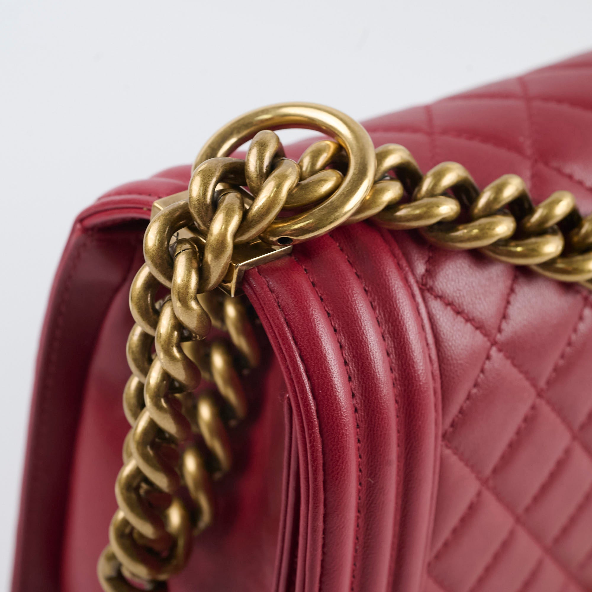 Chanel Old Medium Lambskin Leather Red Series 19 Flap Bag - Luxury Designer Handbag for Women, Perfect for Parties & Evening Events