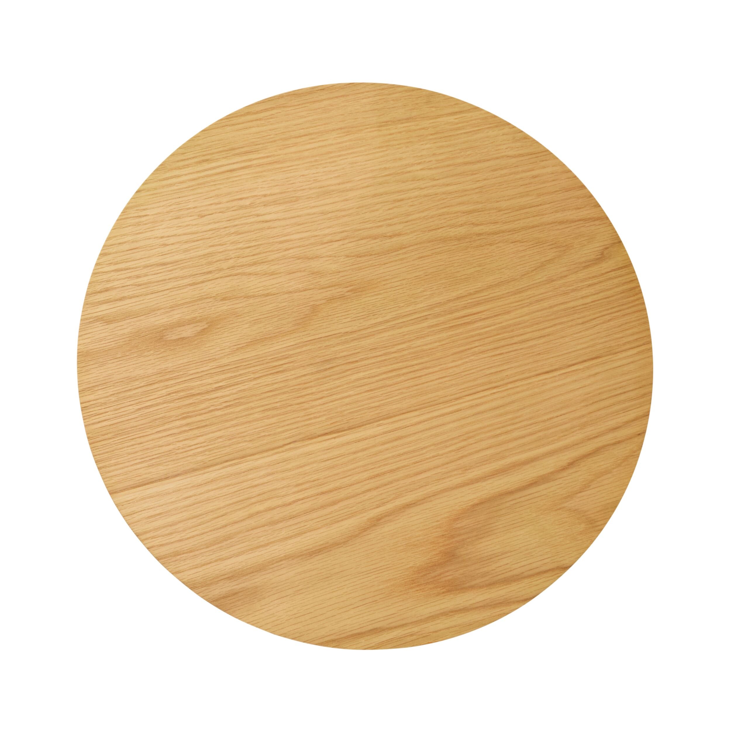 Avalon Round Side Table Light Oak - Modern End Table for Living Room, Bedroom & Office - Natural Wood Nightstand with Sturdy Design