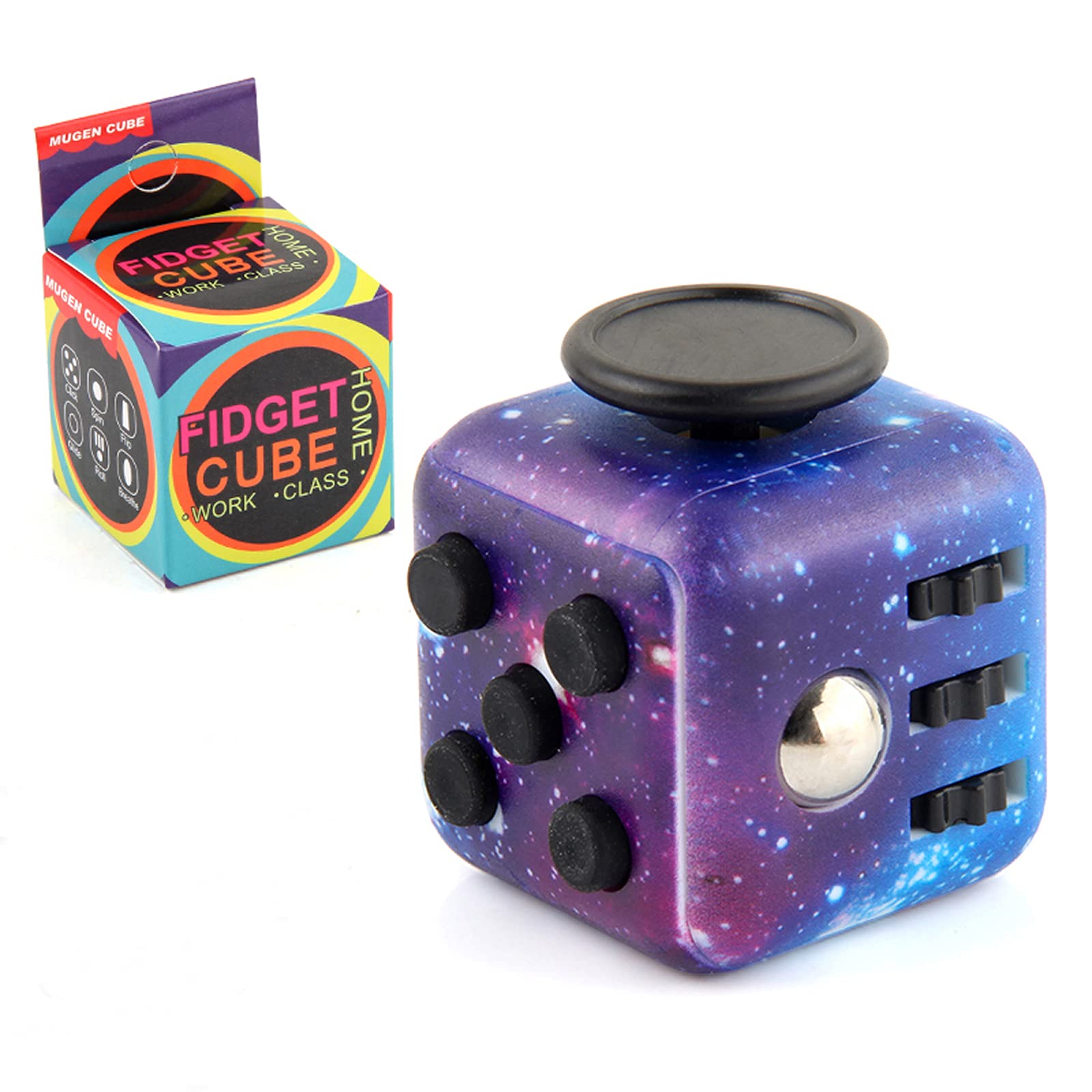 Canyoo Cube Stress Relief Toy for Adults & Kids - Anxiety Reducing, Decompression Dice to Eliminate Bad Habits, Multifunctional Fidget Toy, Portable & Colorful (Starry Sky) - Perfect Gift for Birthdays, Festivals, Office & Classroom Use