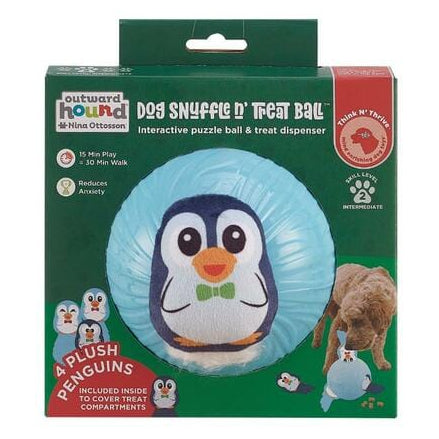Outward Hound Snuffle N' Treat Ball - Interactive Puzzle Dog Toy for Mental Stimulation & Slow Feeding - Perfect for Holidays, Training & Enrichment Playtime