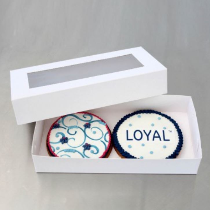 Premium Window Box for Cookies - Elegant Gift Packaging for 2 Delicious Cookies | Perfect for Holiday Gifts, Birthday Presents & Party Favors
