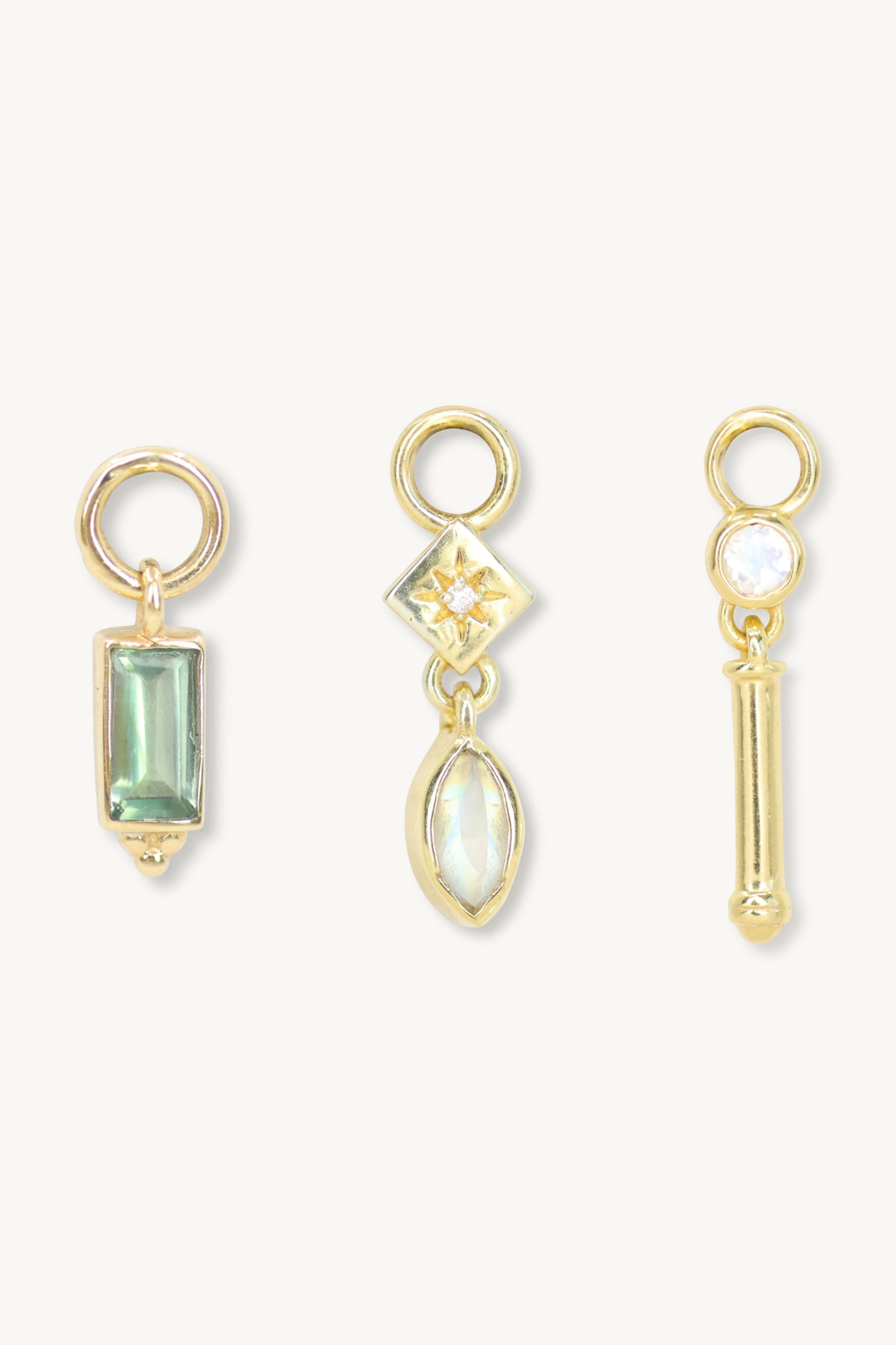 Ceptre Apatite Gold Ear Candy Stack Earrings - Dainty Boho Jewelry for Women - Perfect for Layering & Everyday Wear | Gift for Her, Birthday, Anniversary