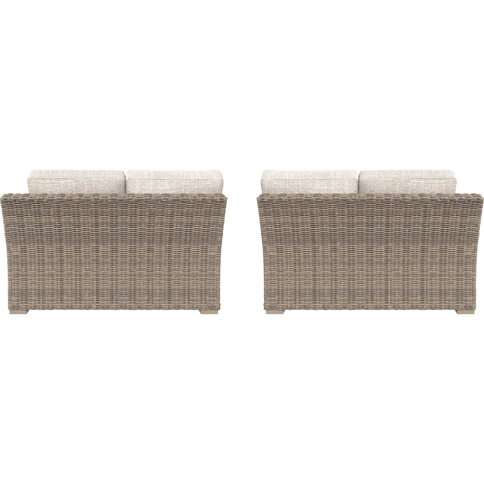 Beachcroft 2-Piece Outdoor Modular Sectional Sofa Set - Water-Resistant Patio Furniture for Backyard, Poolside & Garden Relaxation