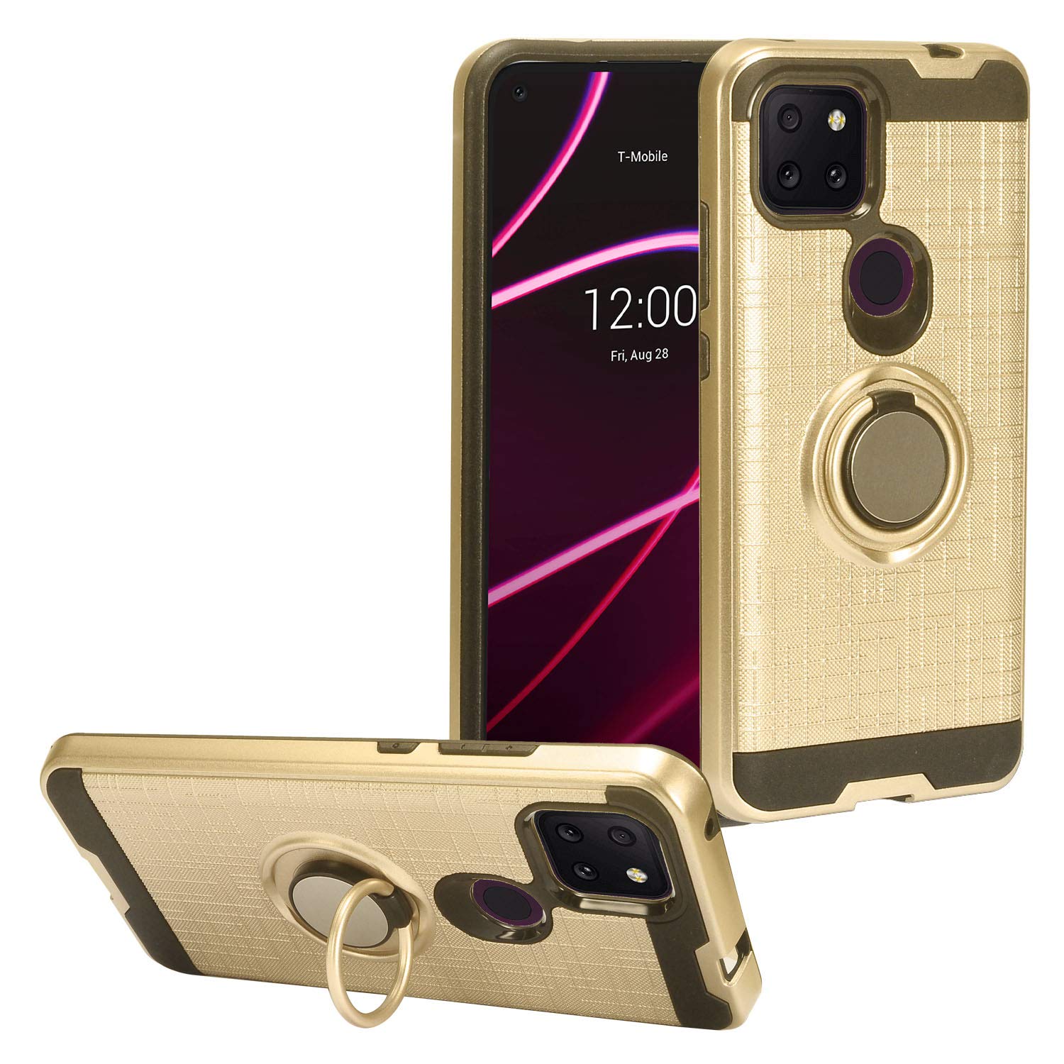 CELZEN Premium Shockproof Phone Case with Ring Stand for T-Mobile REVVL 5G (6.53