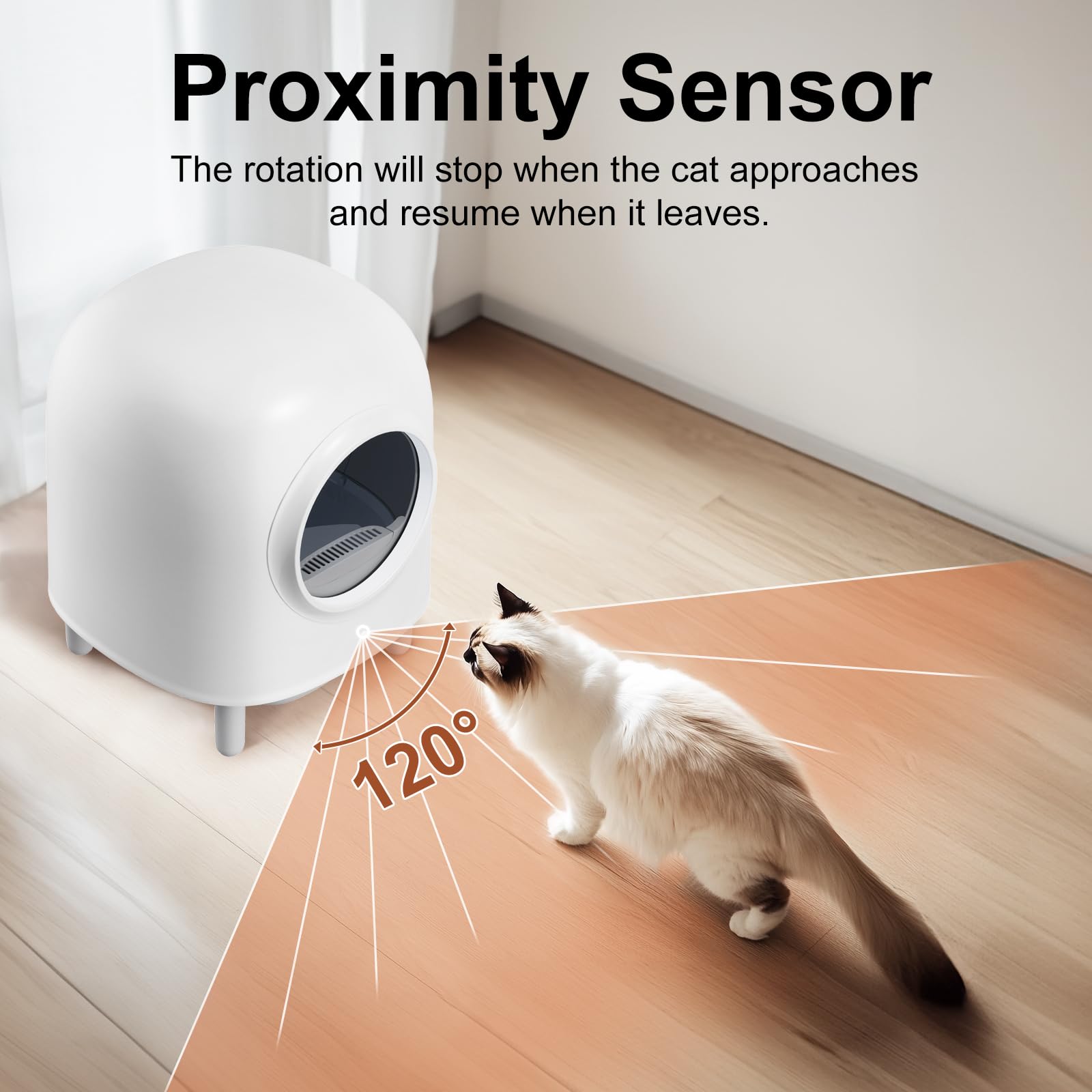 Self Cleaning Cat Litter Box - Automatic Odor Control Kitty Litter Box with APP Remote Monitoring, Anti-Pinch Design for Multiple Cats (Extra Large) - Perfect for Smart Homes & Busy Pet Owners