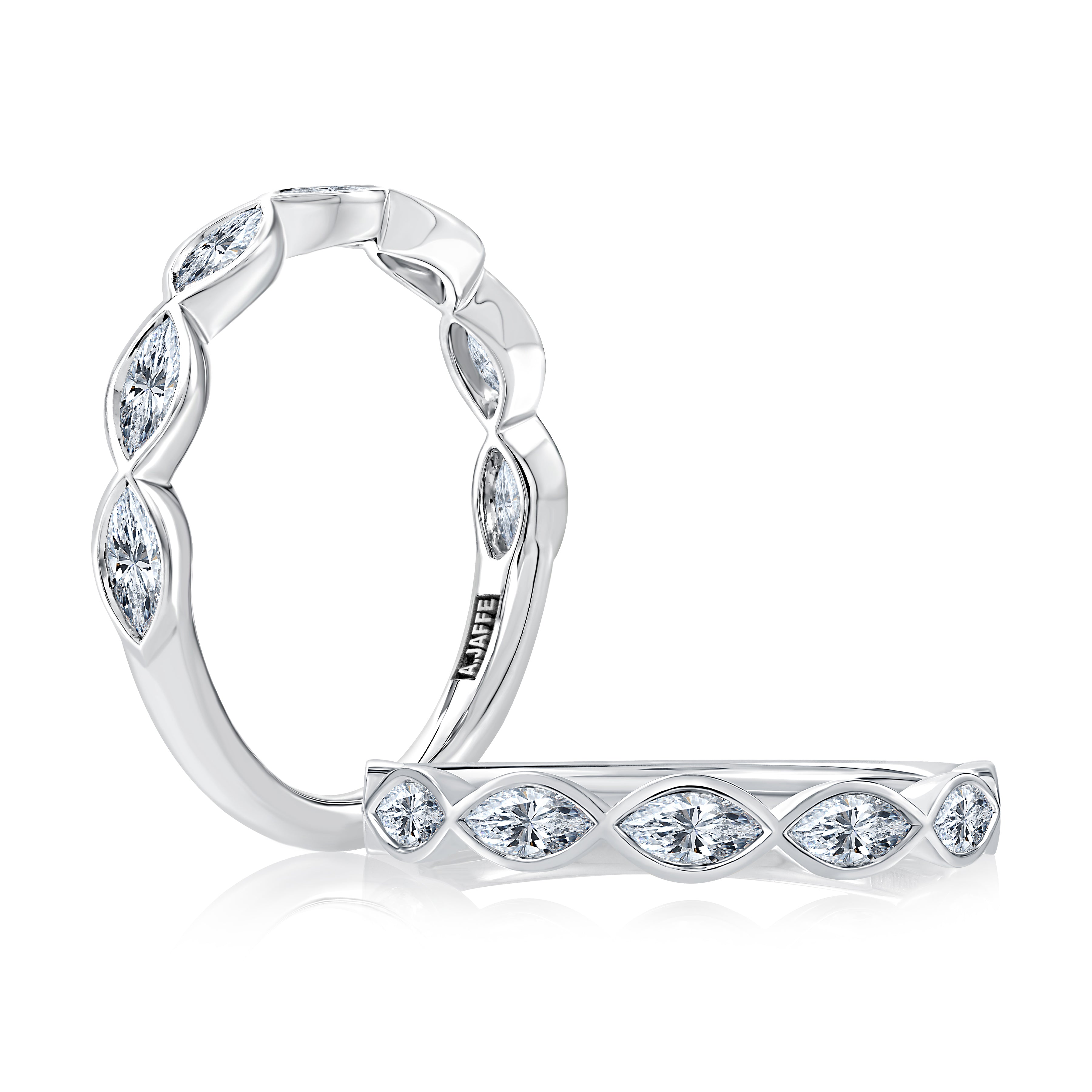 Classic Bezel Diamond Wedding Band for Women - 14K White Gold Eternity Ring - Perfect for Engagement, Anniversary & Bridal Jewelry Gifts