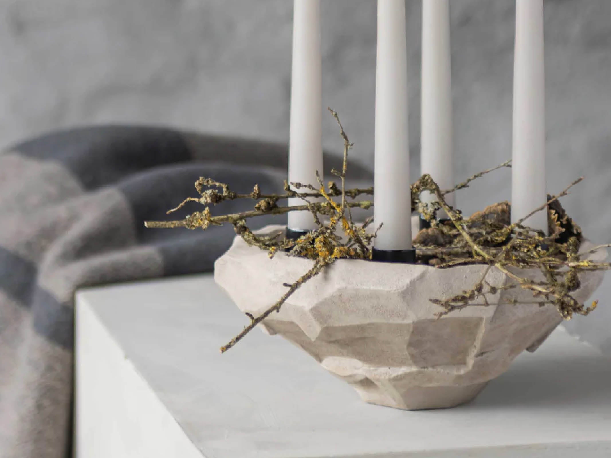 Nuki Candle Bowl - Decorative Ceramic Candle Holder for Home Decor, Wedding Centerpieces, and Relaxing Aromatherapy | Perfect for Living Room, Bedroom, and Spa Ambiance