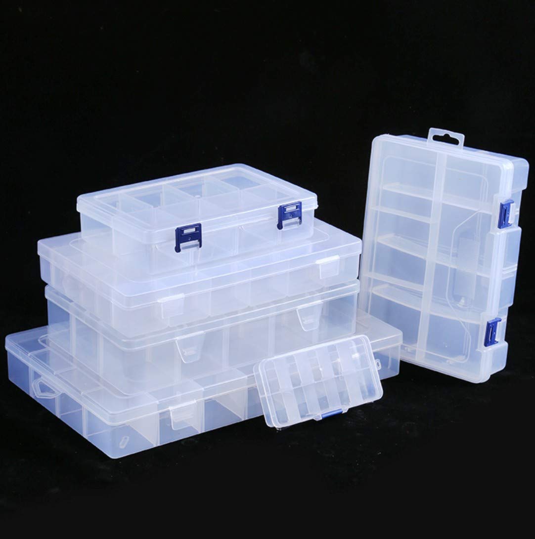 Transparent Plastic Sorting Box - 36 Cells (2pcs) for Jewelry, Electronic Components & Small Parts Storage | Durable Organizer for DIY Crafts, Beading & Home Organization