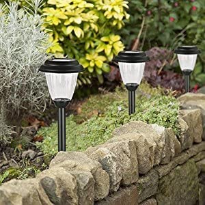 Solar Powered Outdoor Pathway Lights - 8 Pack Matte Black Stainless Steel LED Garden Lights for Landscape, Yard, Driveway & Walkway | Weatherproof & Energy Efficient for Nighttime Safety & Decoration