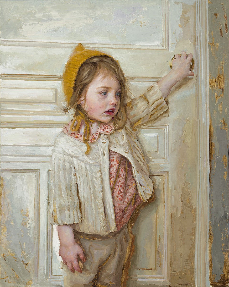 Girl in a White Doorway Gallery Wrap Canvas Art Print - Perfect for Living Room, Bedroom & Office Wall Decor