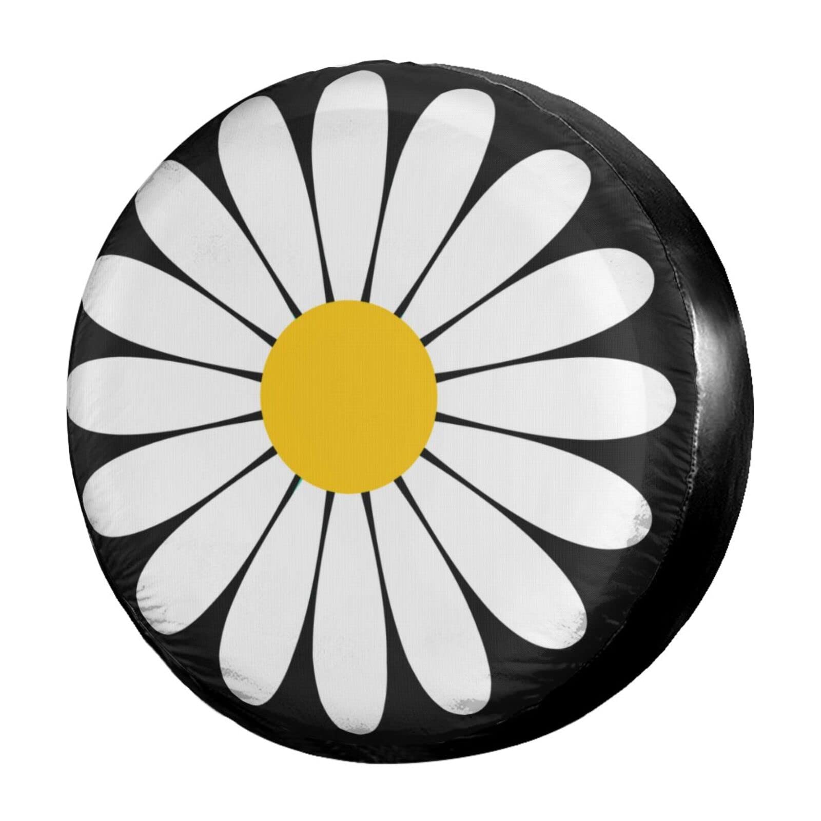 **Foruidea Daisy Flower Spare Tire Cover - Dust-Proof Wheel Cover for 16 Inch Tires - Fits Trailer, RV, SUV & More - Perfect for Outdoor Travel & Camping**
