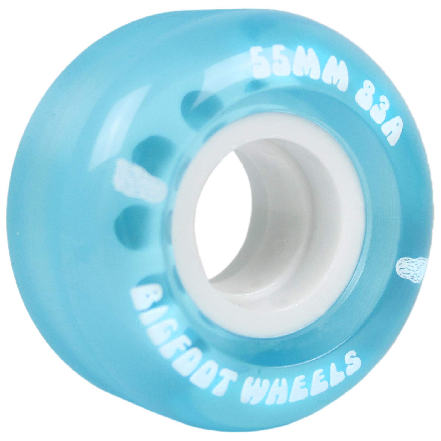 Premium Independent Skateboard Trucks Kit - Bigfoot 55mm 83A Soft Wheels, Bones Reds Bearings, 1