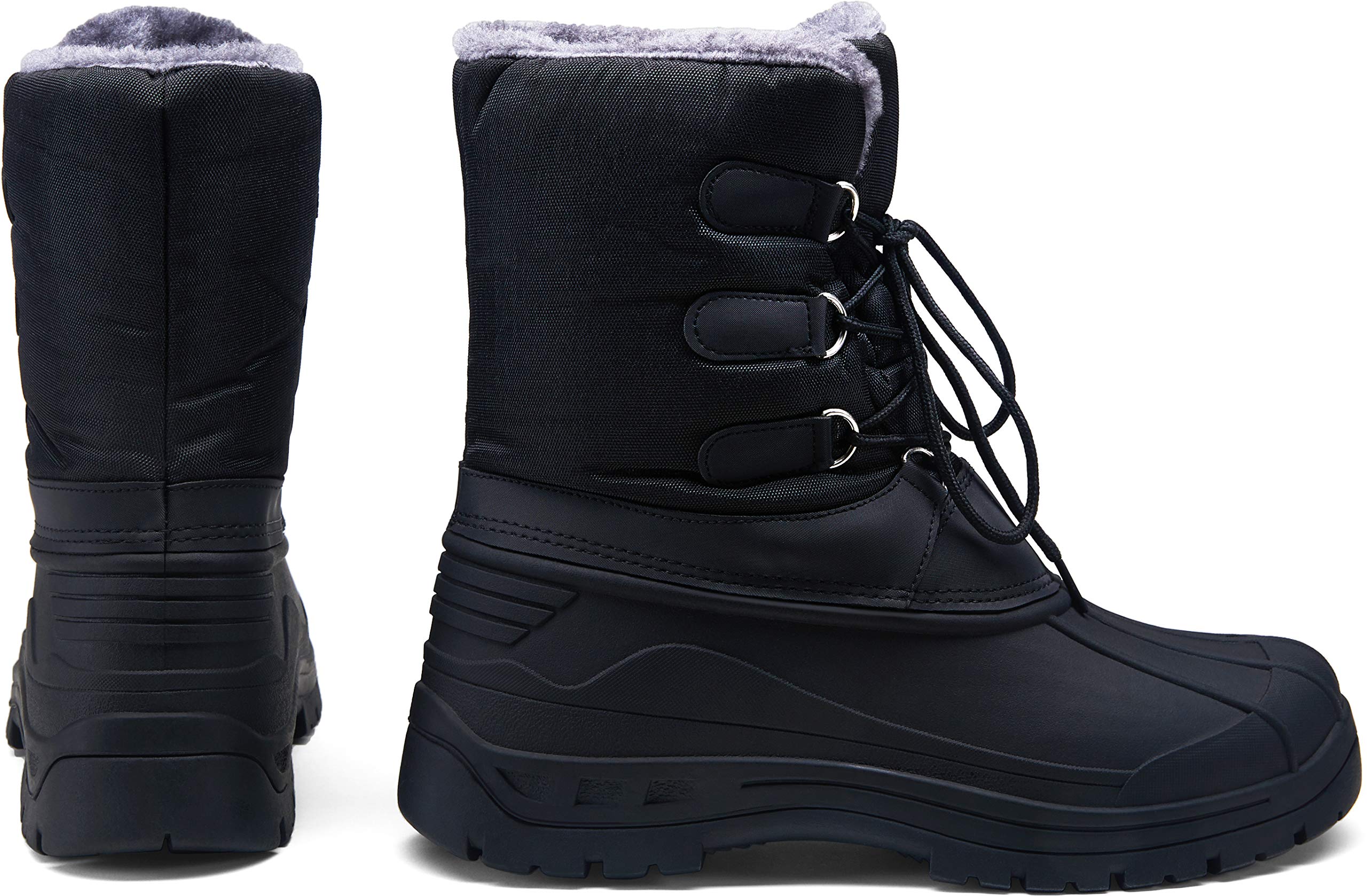 Jousen Men's Winter Boots - Lightweight Waterproof Snow Boots with Fur Lining for Warmth | Perfect for Hiking, Snow Activities & Cold Weather Outdoor Adventures