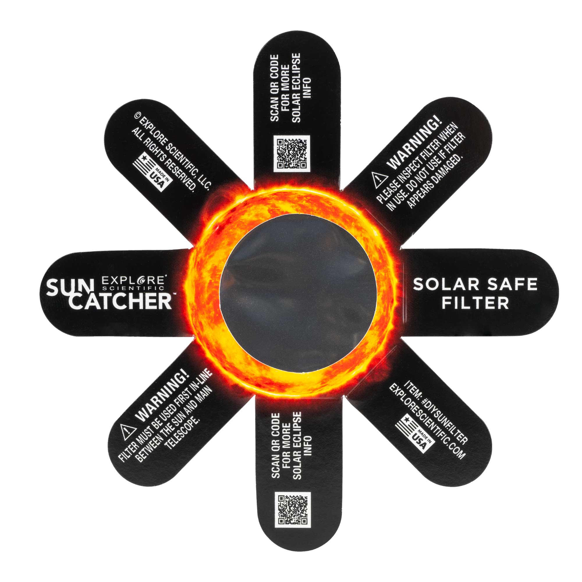 Solar Filter & Sun Shade for Galileoscope Refractor Telescope - Safe Solar Viewing Accessory for Astronomy STEM Kits | Perfect for Solar Observation, Science Projects & Outdoor Education
